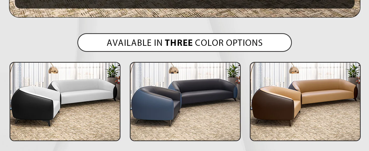 Opula Collection Sofa Set, 2 Single Seaters, and 3 seater In Black\White