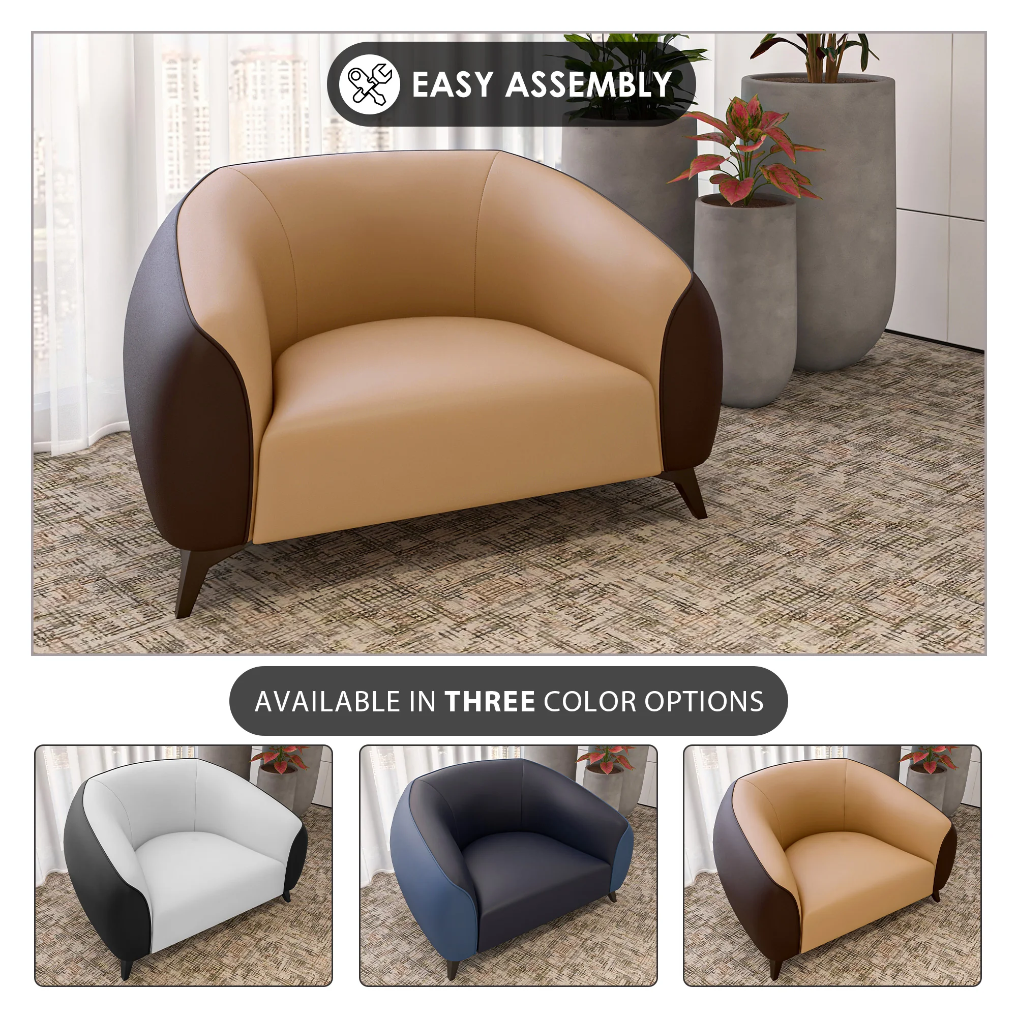 Opula Collection Single Seater Sofa In Brown