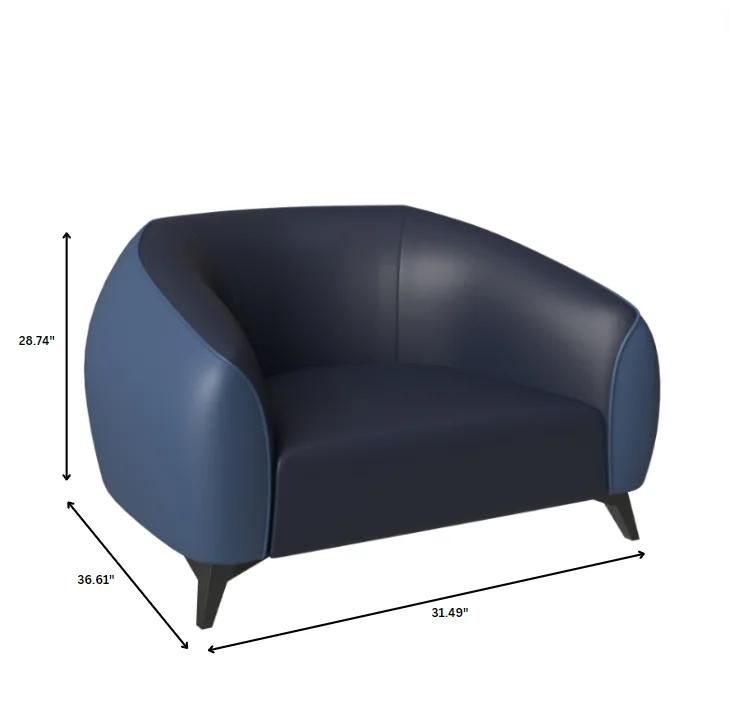 Opula Collection Single Seater Sofa In Blue