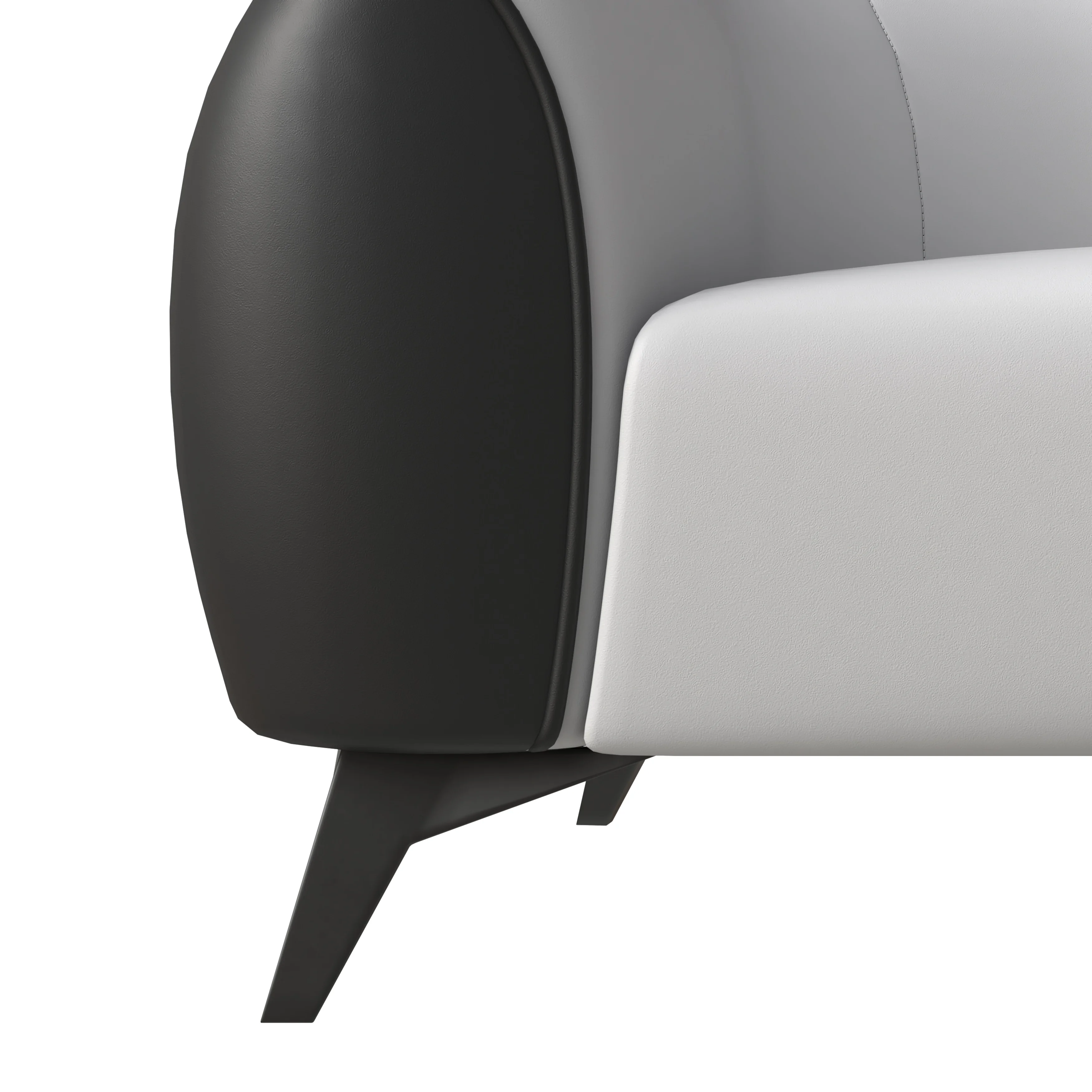 Opula Collection Three Seater Sofa In Black and White