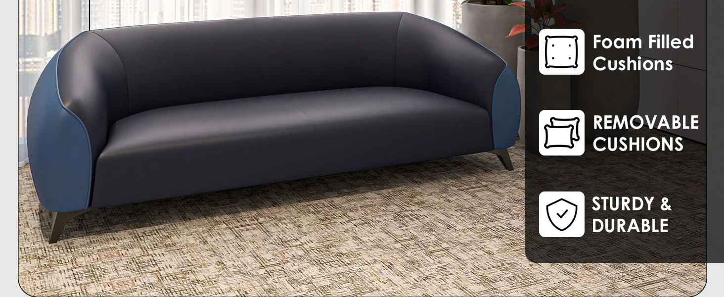 Opula Collection Three Seater Sofa In Blue