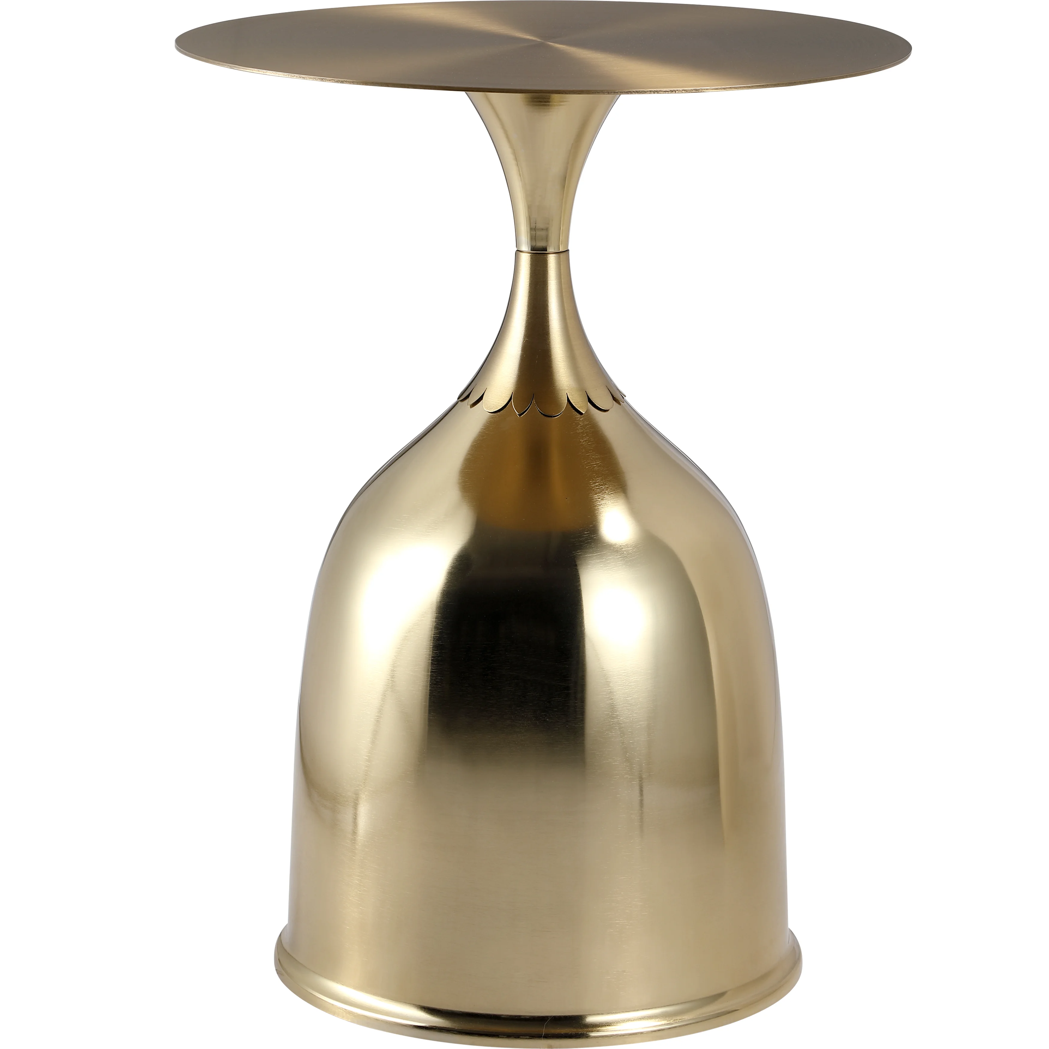 Oslo Collection Modern End Table In Gold