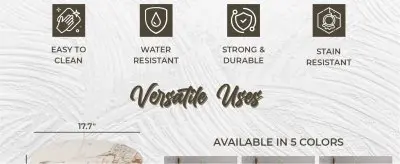 Oslo Collection Modern End Table In Marbled Brown