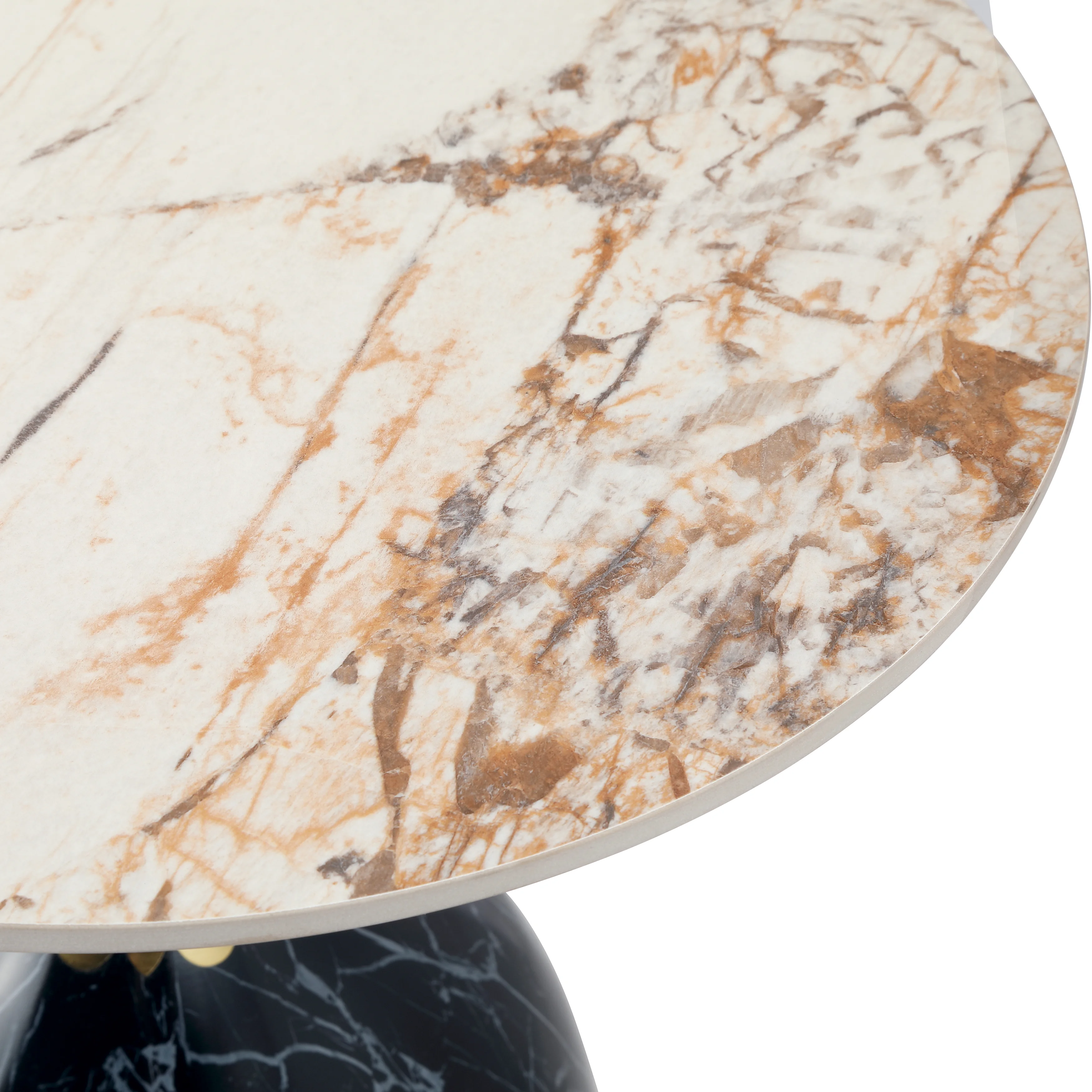 Oslo Collection Modern End Table In Stone Black