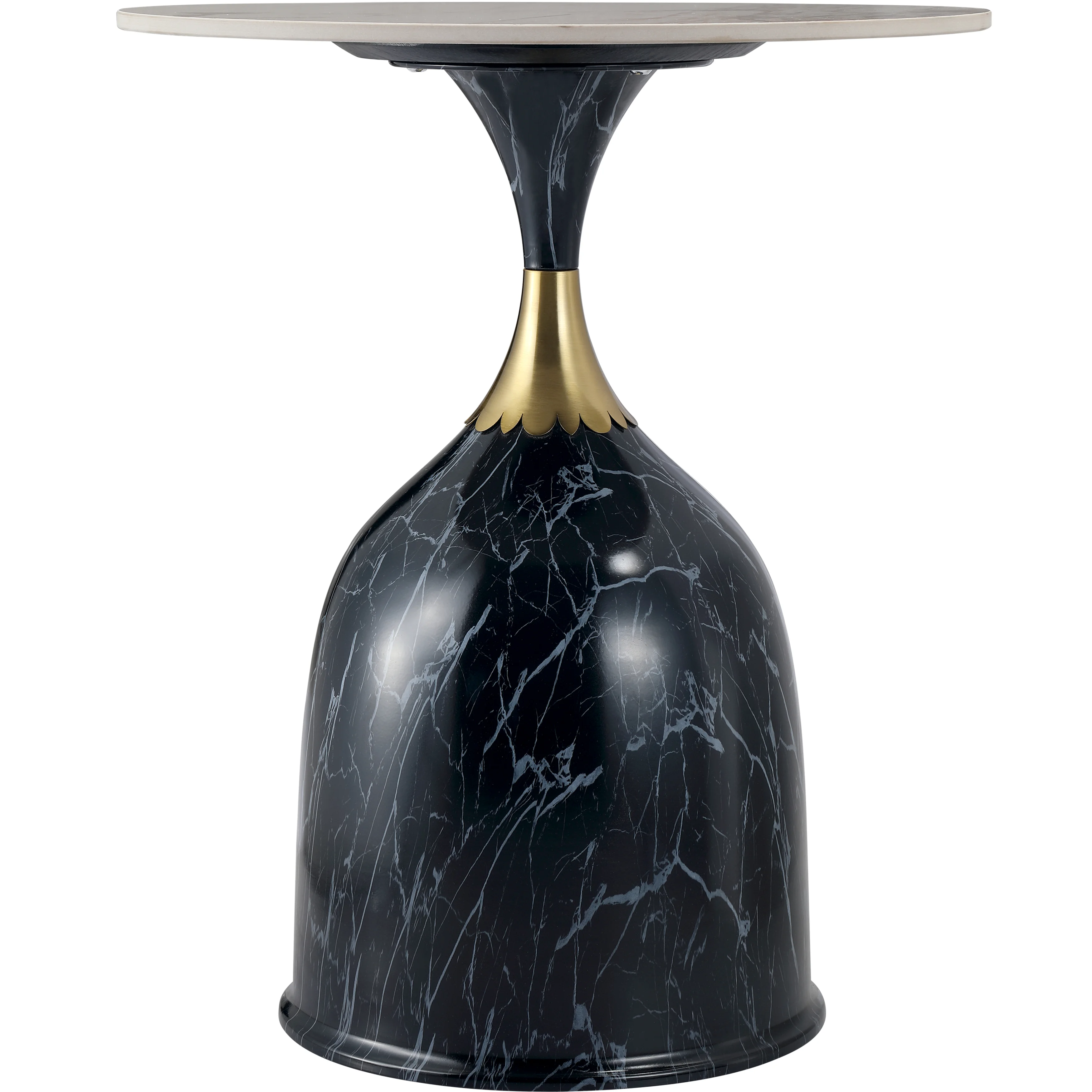 Oslo Collection Modern End Table In Stone Black