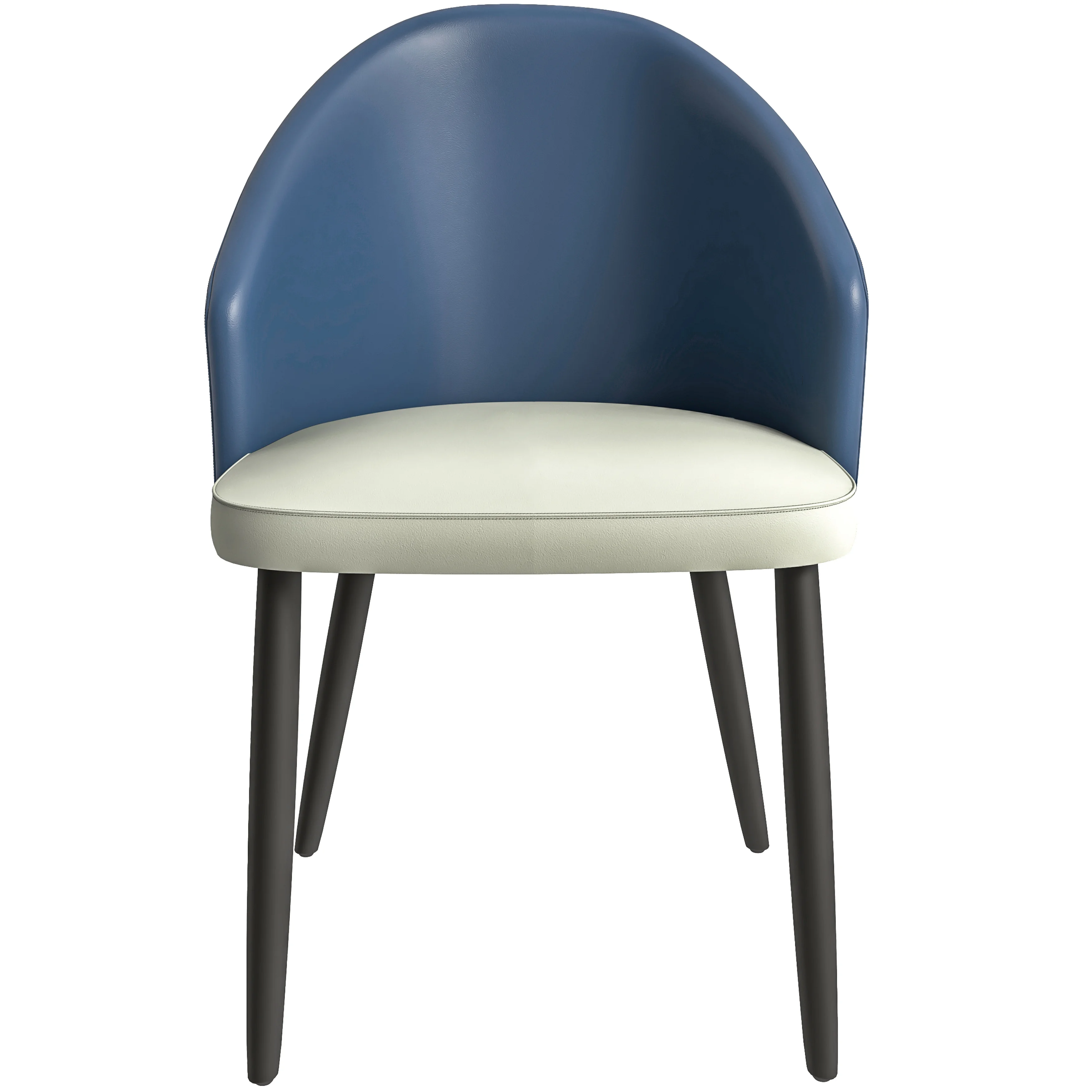 Paradiso Collection Modern Dining Seat in Blue with White Seat  Set of 2
