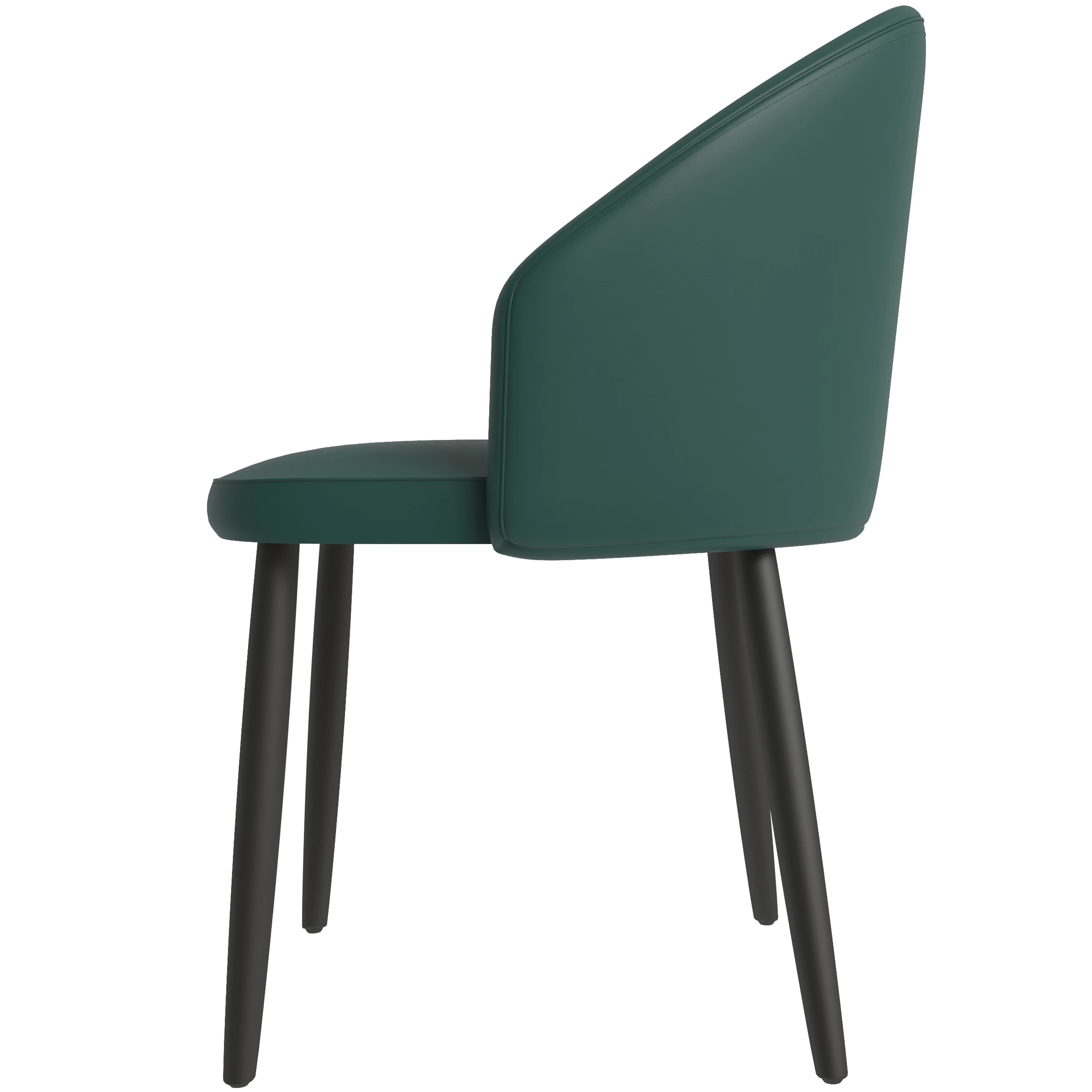 Paradiso Collection Modern Dining Seat in Green  Set of 2