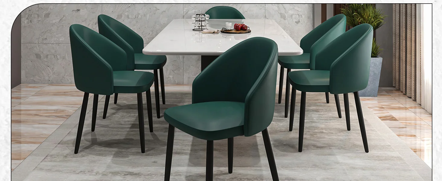 Paradiso Collection Modern Dining Seat in Green  Set of 4