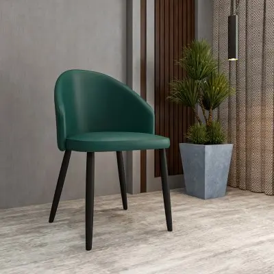 Paradiso Collection Modern Dining Seat in Green  Set of 4