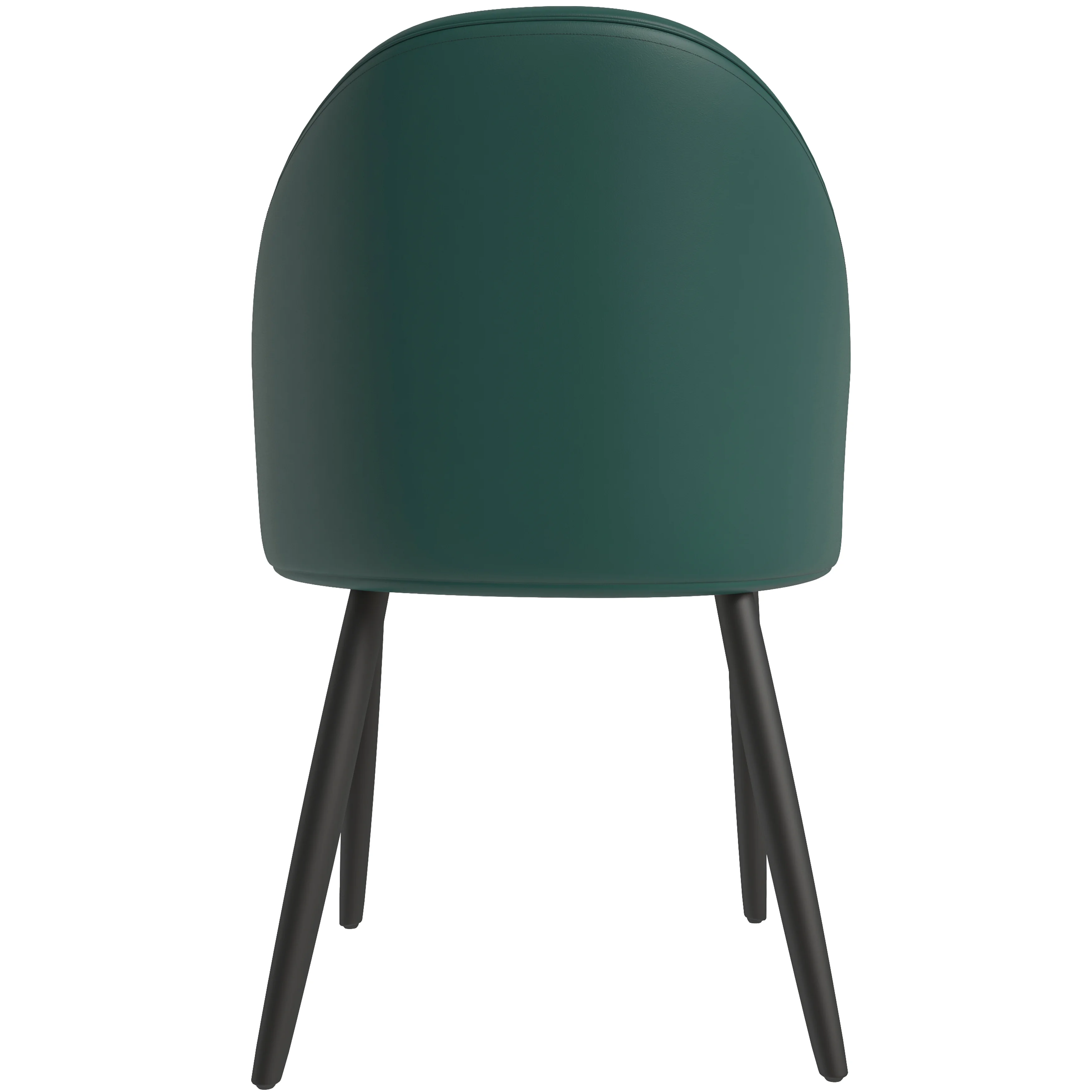 Paradiso Collection Modern Dining Seat in Green, with Light Grey Fabric Seat