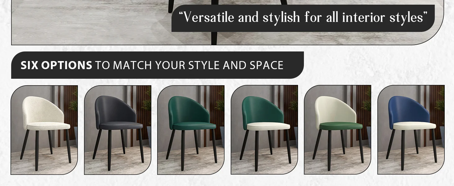 Paradiso Collection Modern Dining Seat in Green, with Light Grey Fabric Seat