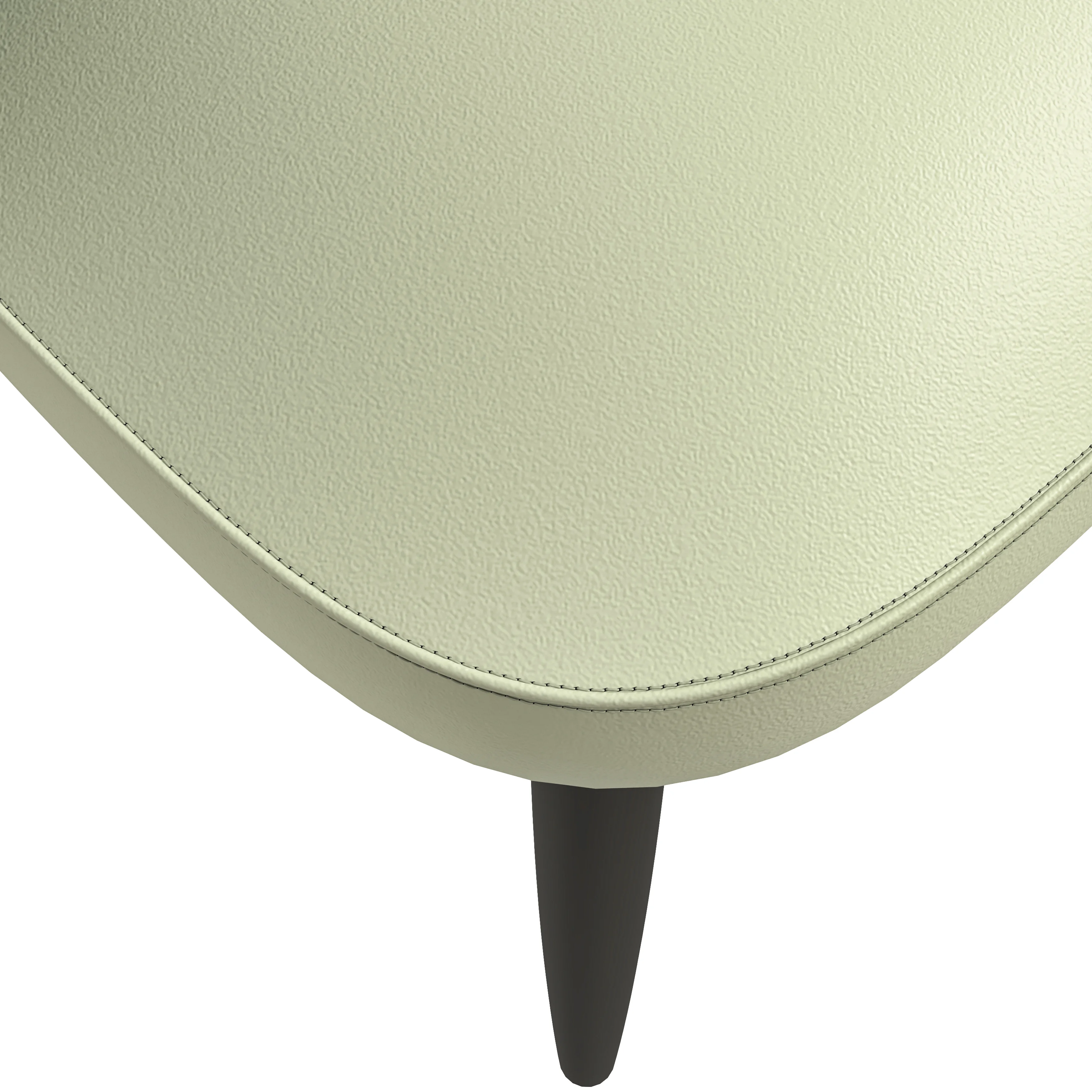 Paradiso Collection Modern Dining Seat in Green, with Light Grey Fabric Seat  Set of 4