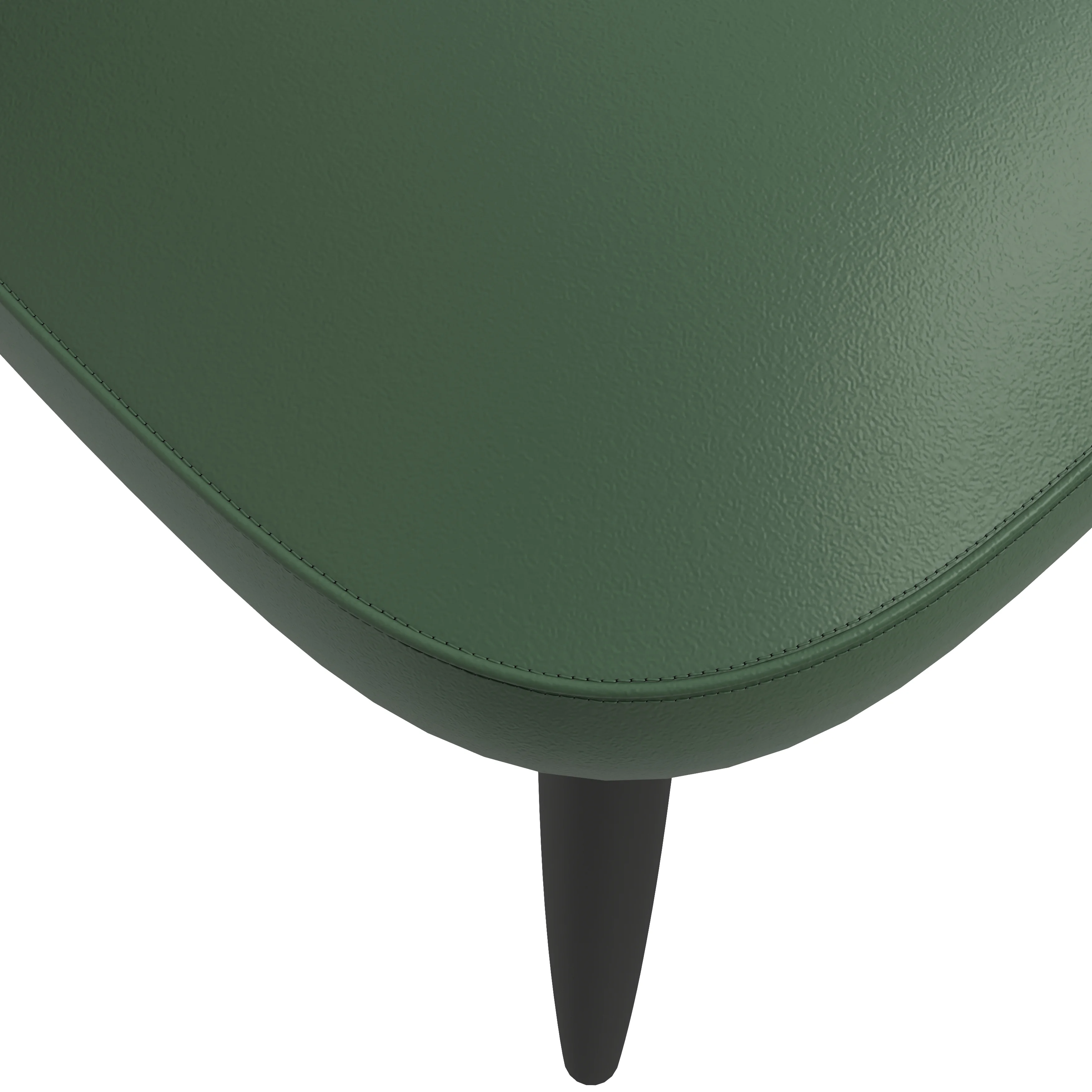 Paradiso Collection Modern Dining Seat in Toupe, with Green Fabric Seat  Set of 2
