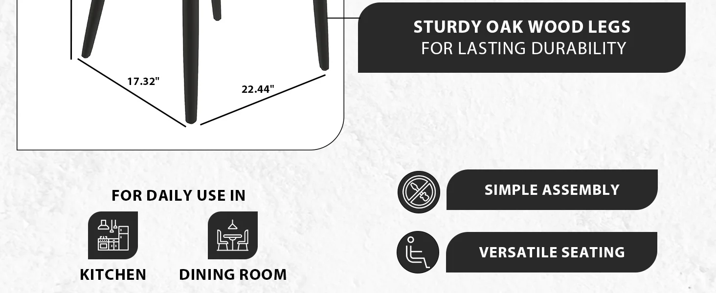 Paradiso Collection Modern Dining Seat in Toupe, with Green Fabric Seat  Set of 4