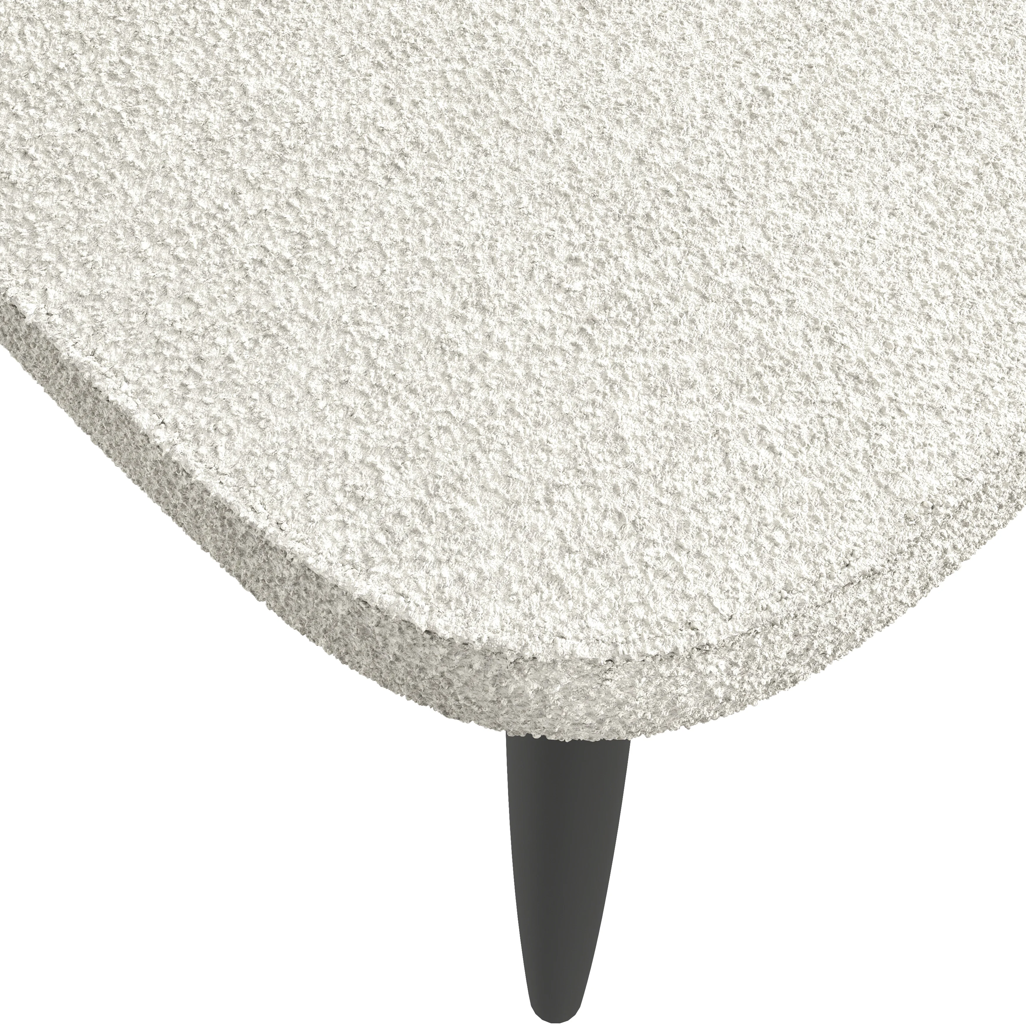 Paradiso Collection Modern Dining Seat in White Boucle  Set of 2
