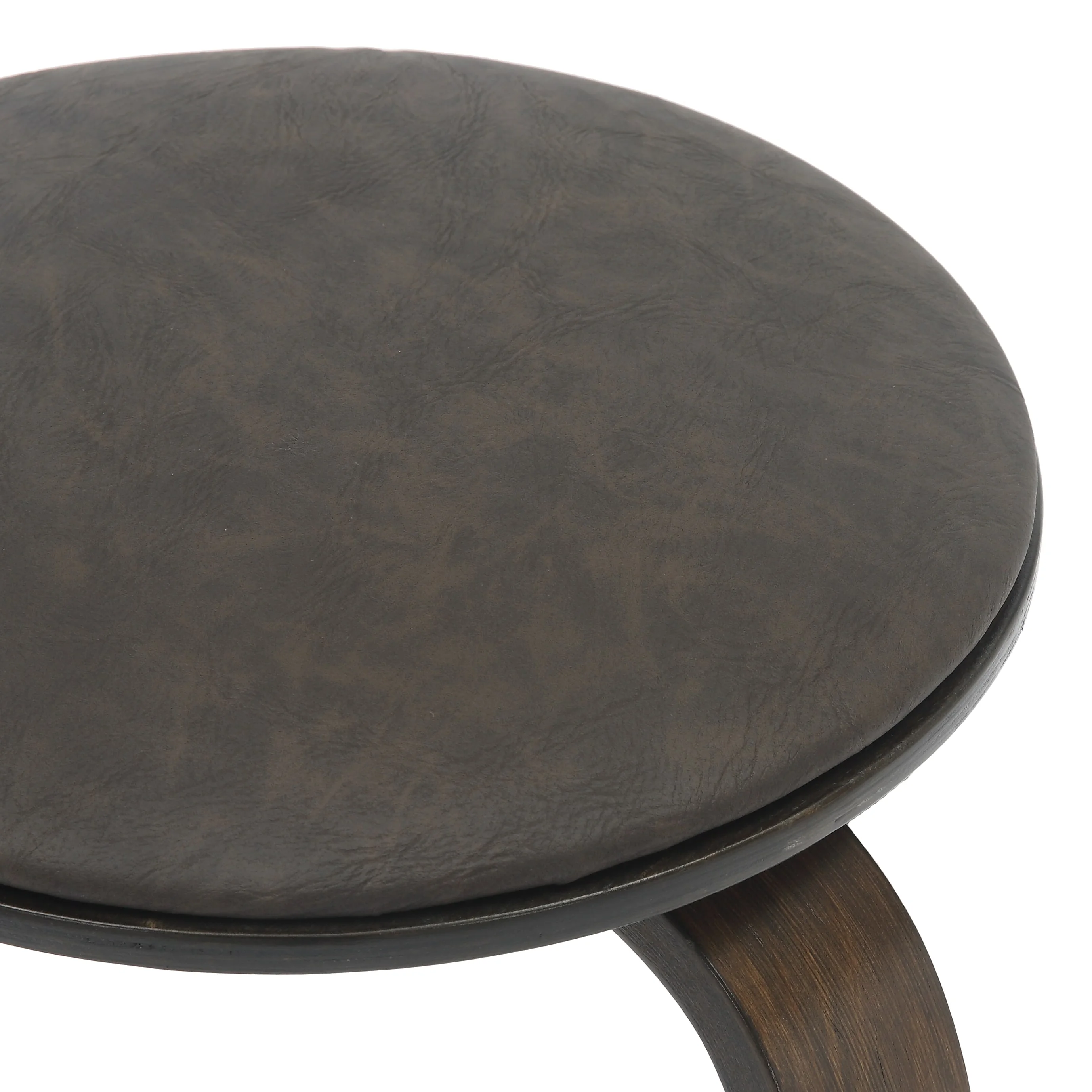 Modern Wooden Dining Stool, Dark Walnut Color in Brown, Pelya Collection By LeisureMod