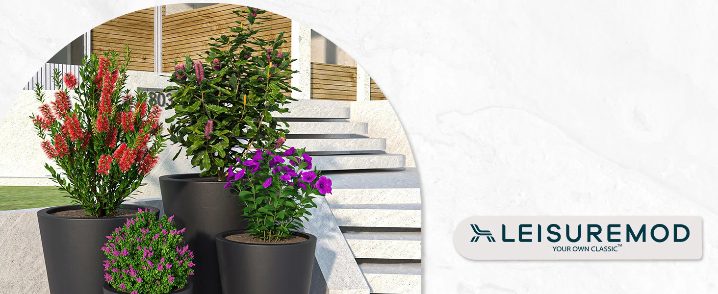 Pebble Planter Set Black