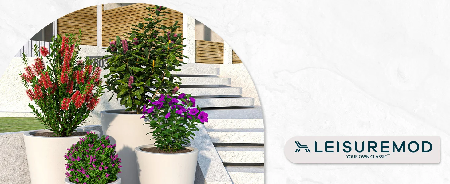 Pebble Planter Set White