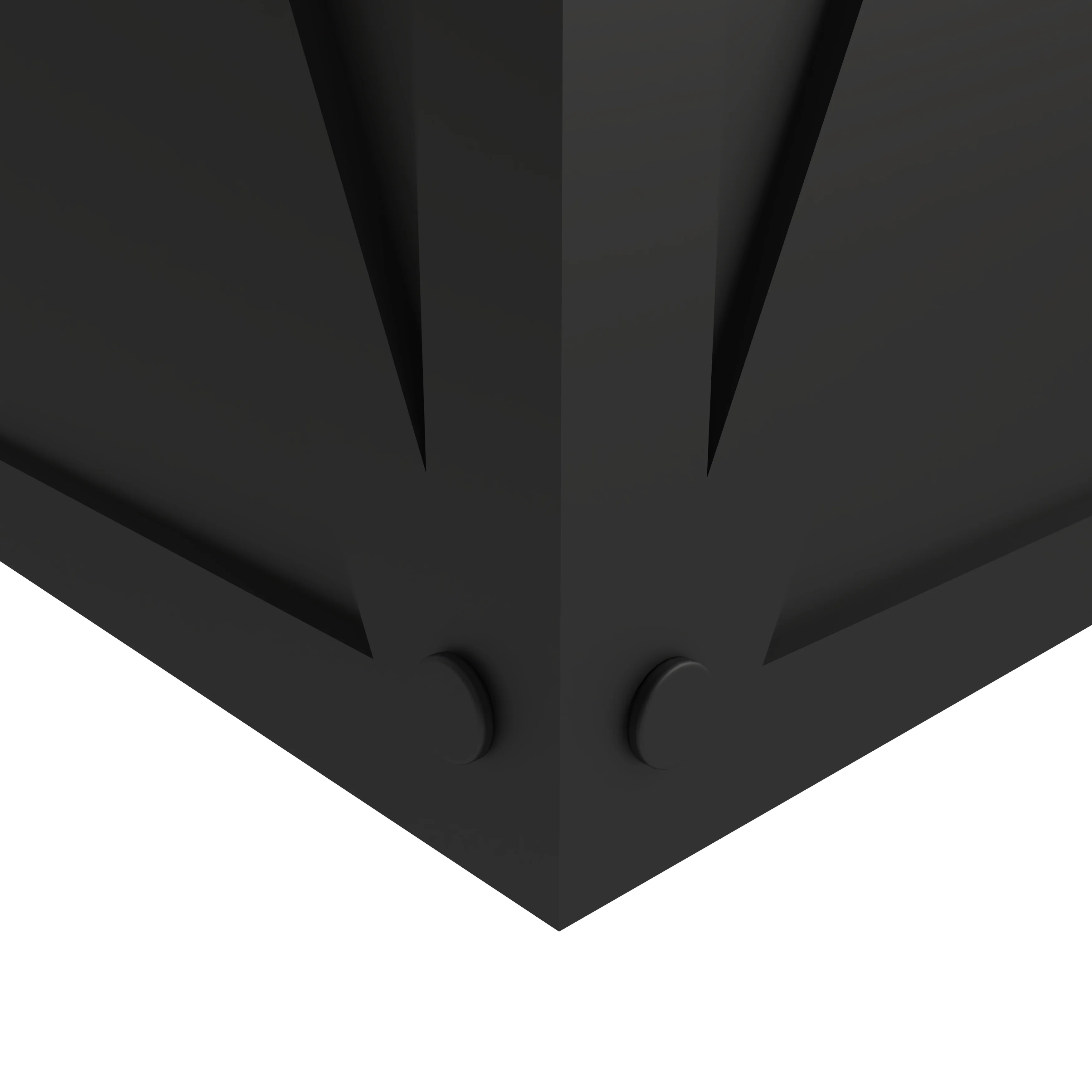 Papyrus Series Rectangle Fiber Stone Planter in Black 14.2 x 14.2, 29 High