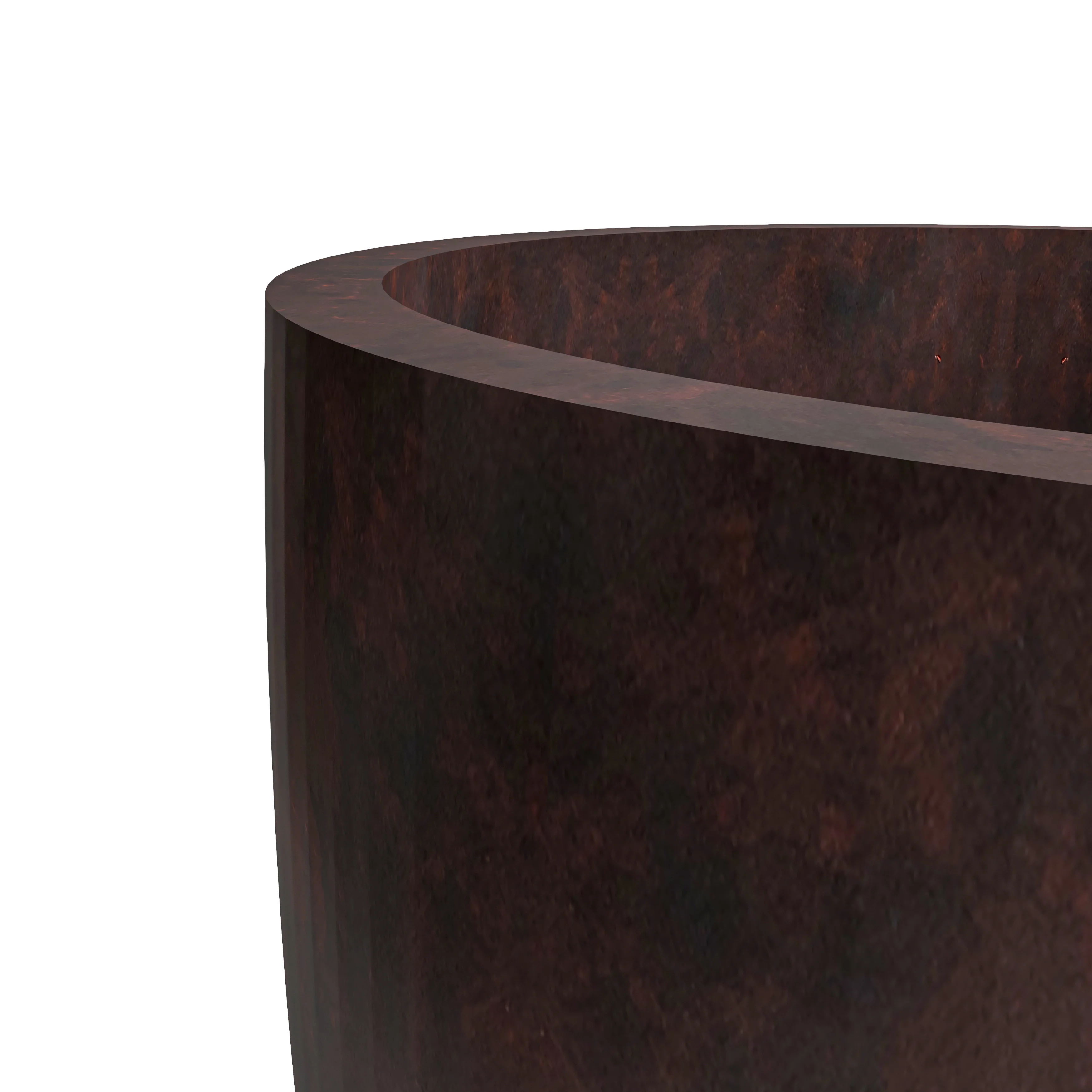 Petal Series Vase Shape Poly Stone Planter in Brown 30" Dia, 51" High