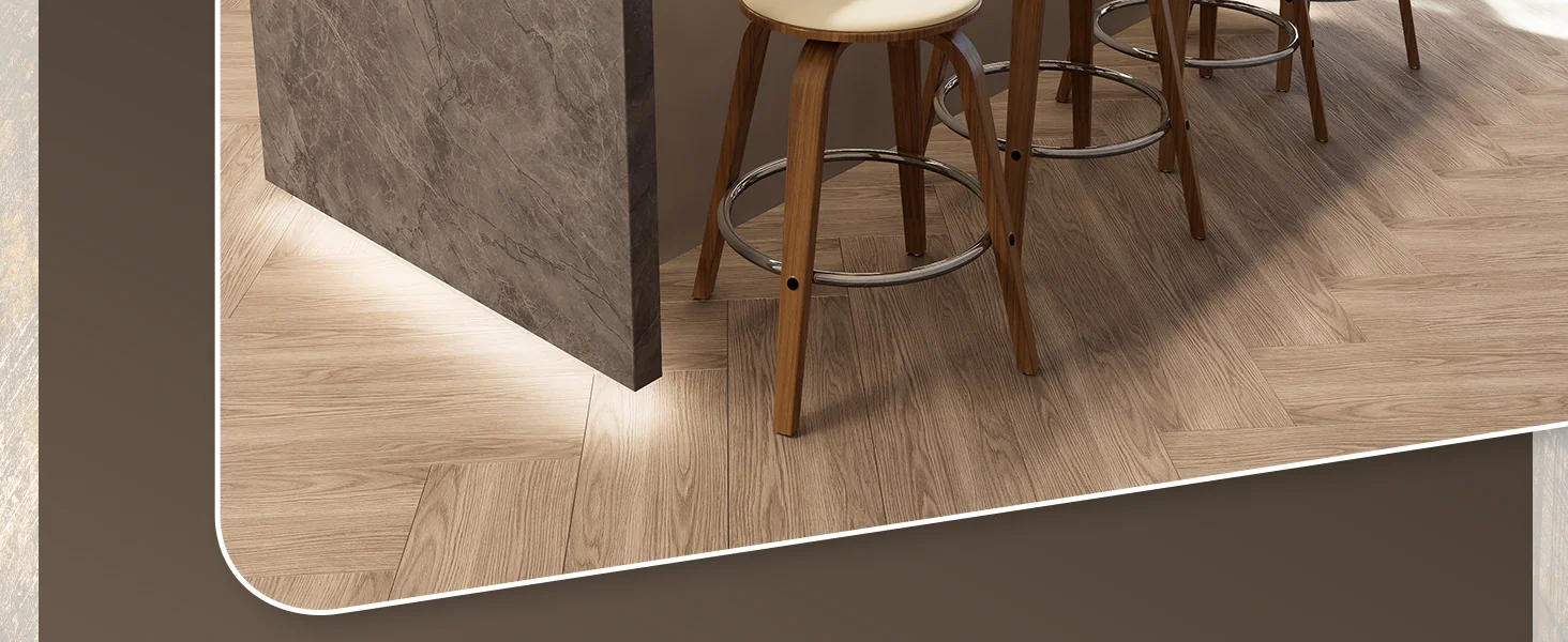 Wooden Counter Stool Pelya Collection Modern Style Walnut color in Light Taupe