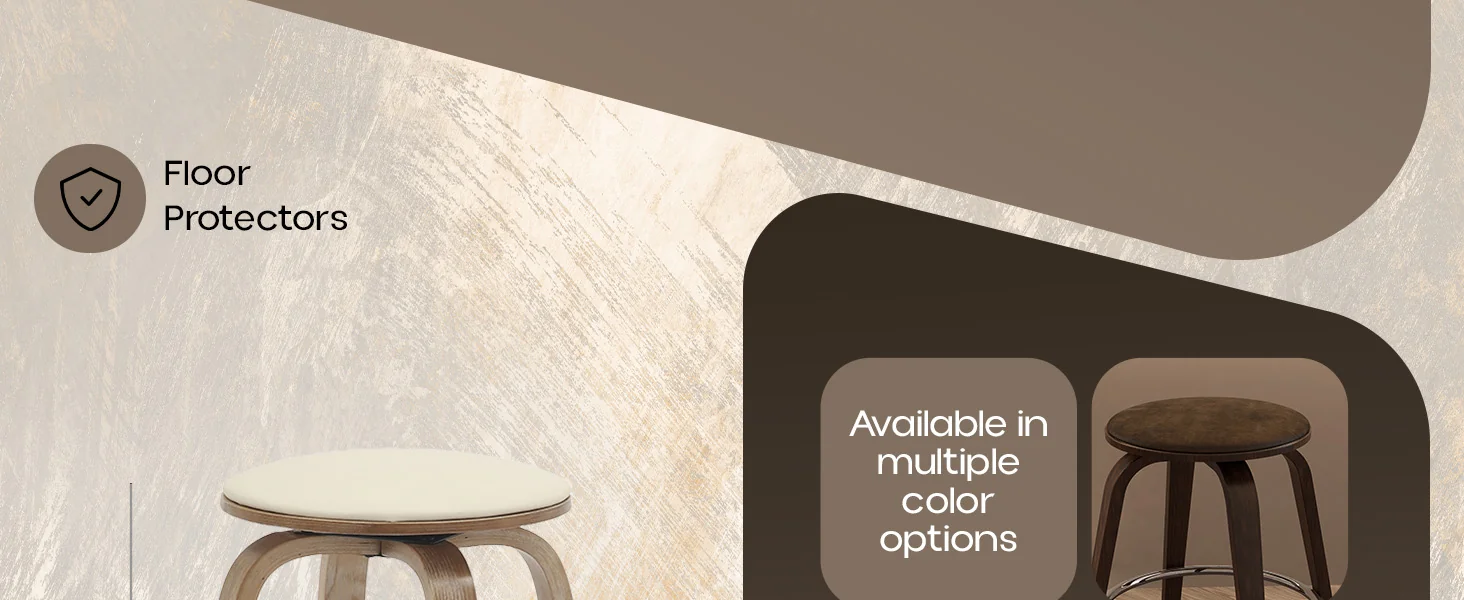 Wooden Counter Stool Pelya Collection Modern Style Washed Walnut color in Taupe