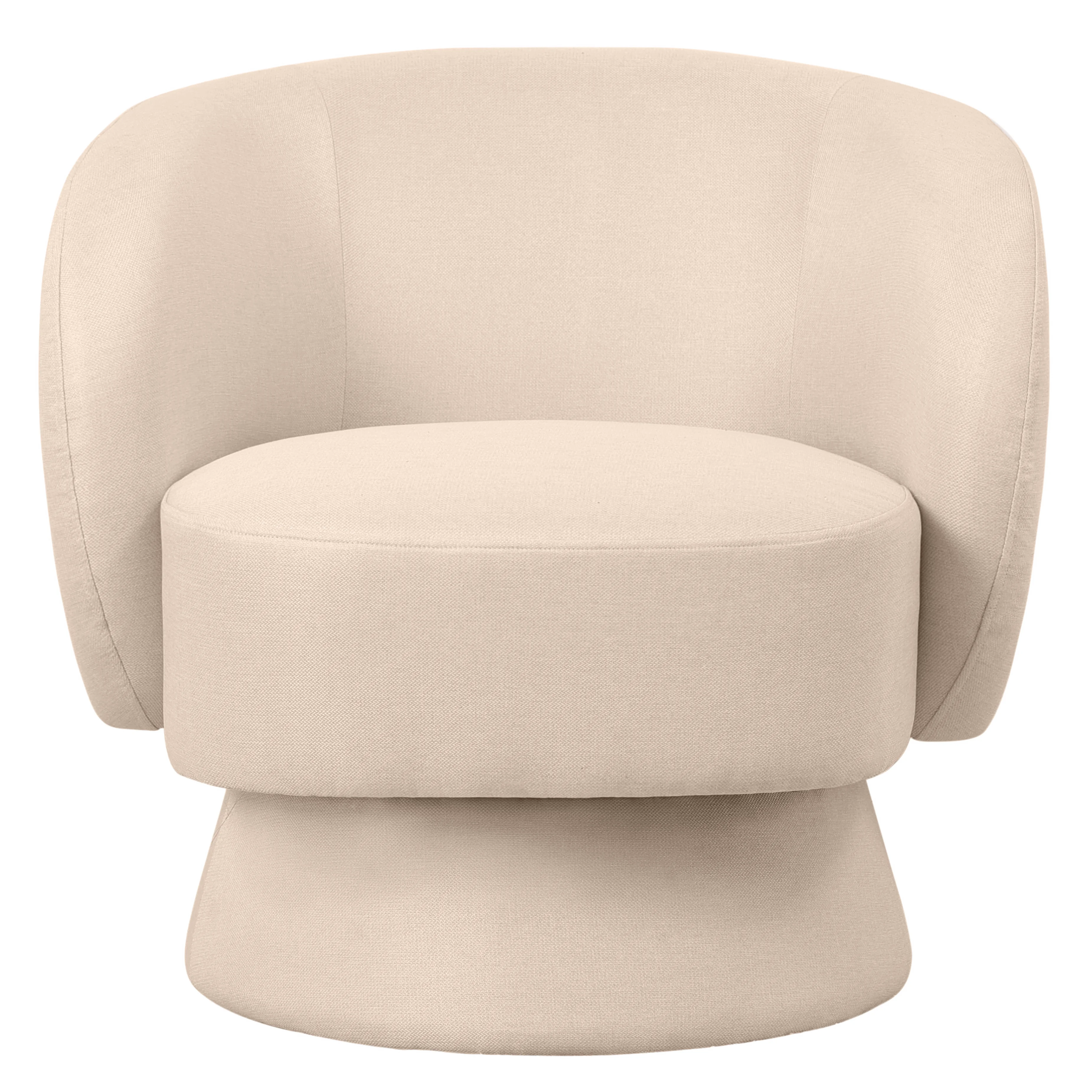 Raze Collection Modern Accent Chair in Oatmean Linen