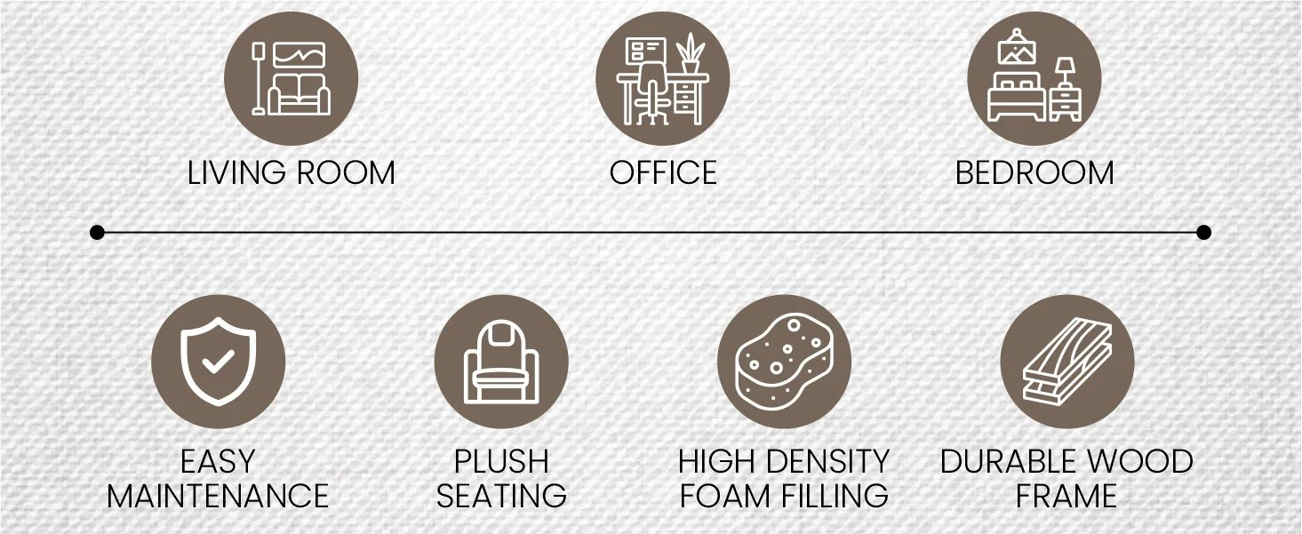 Raze Collection Modern Accent Chair in Oatmean Linen