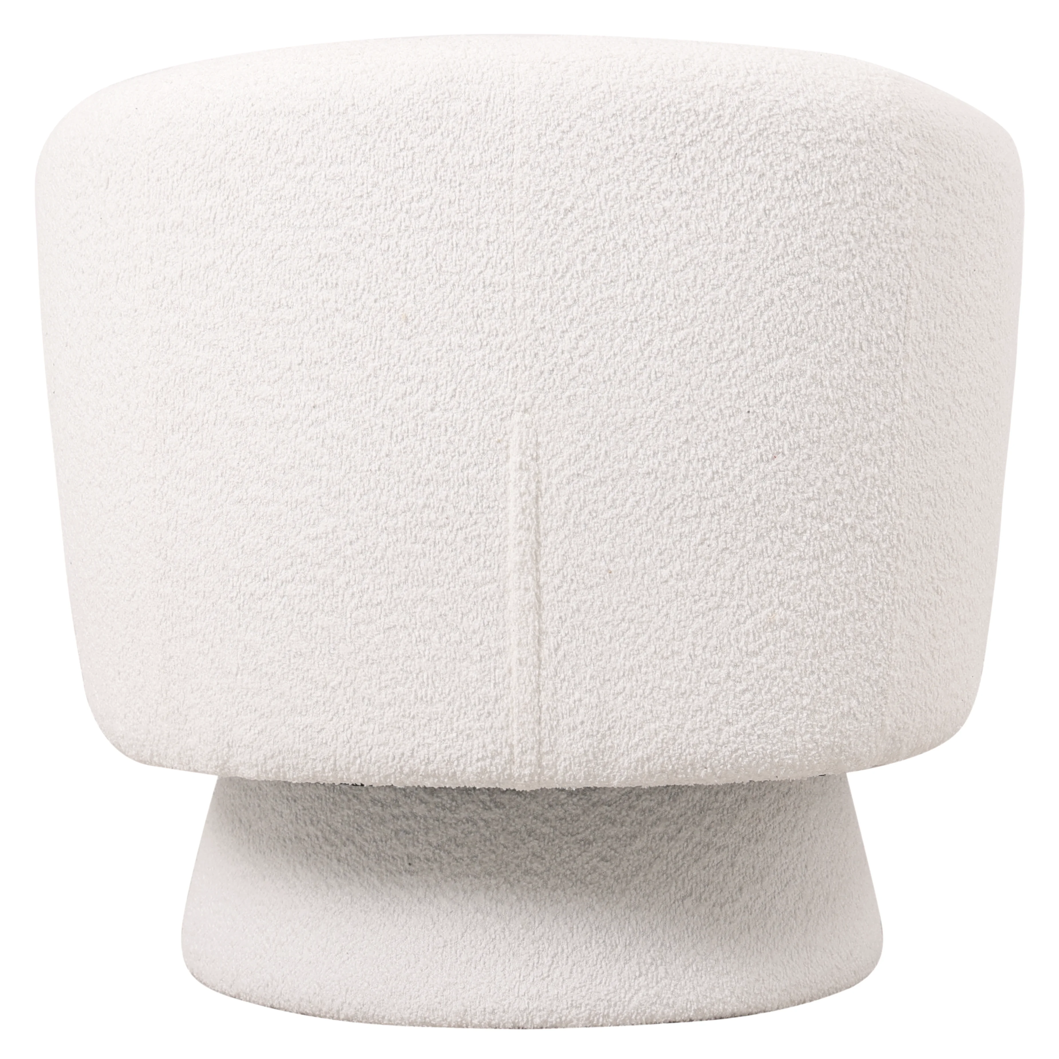 Raze Collection Modern Accent Chair in White Boucle