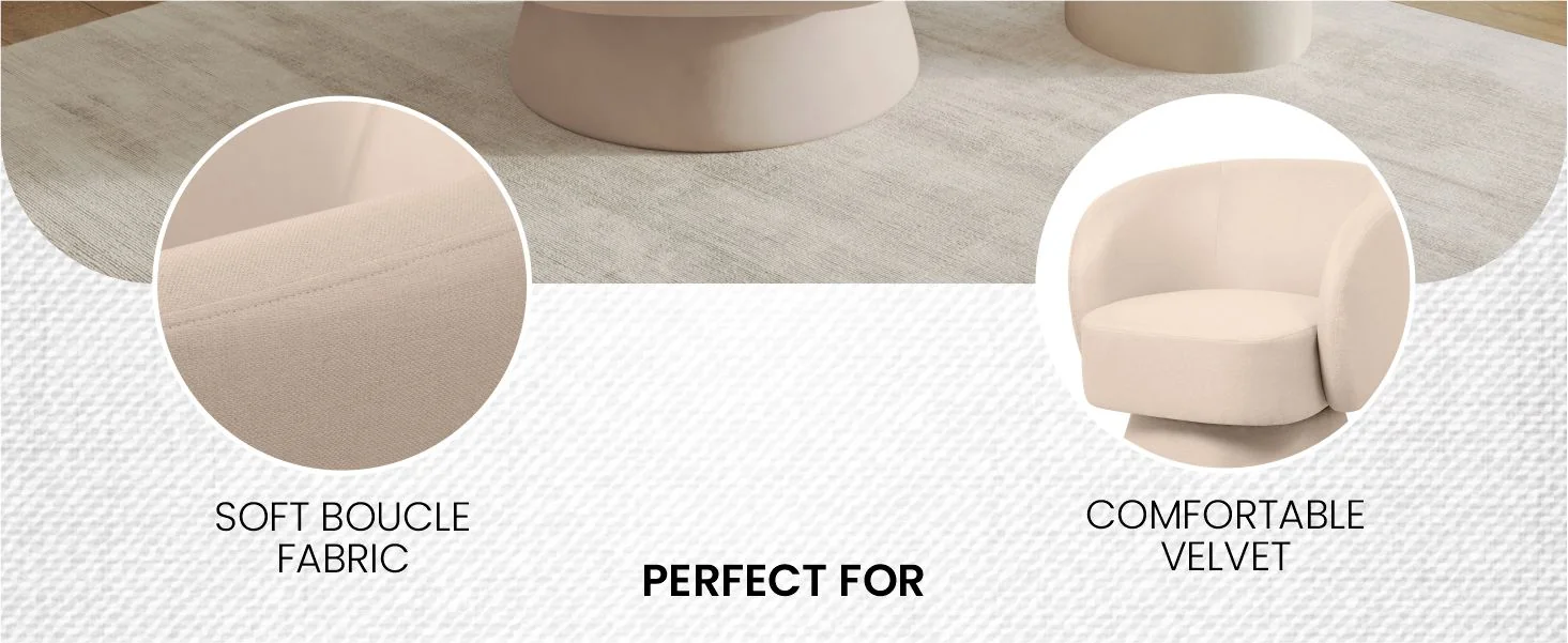 Raze Collection Modern Accent Chair in Beige Velvet