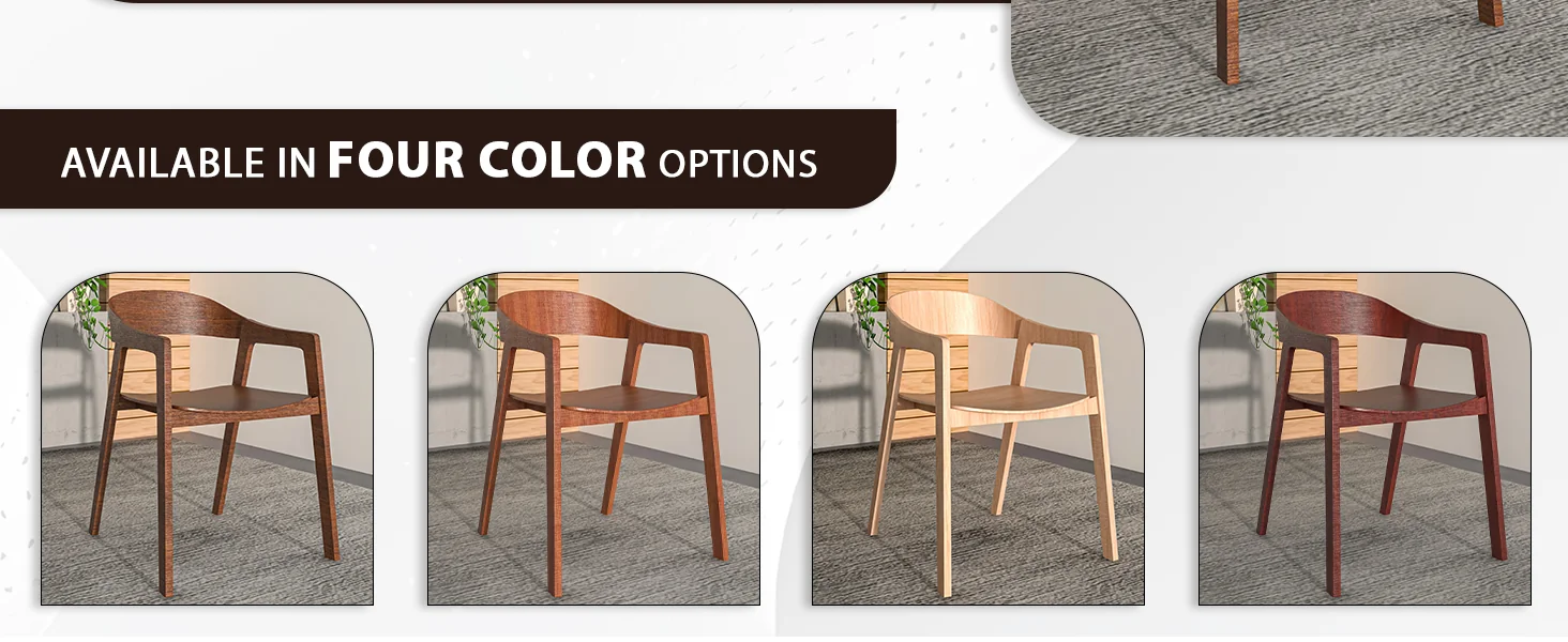 Rivo Collection Elegant Dining Chair in Dark Walnut Color Wood