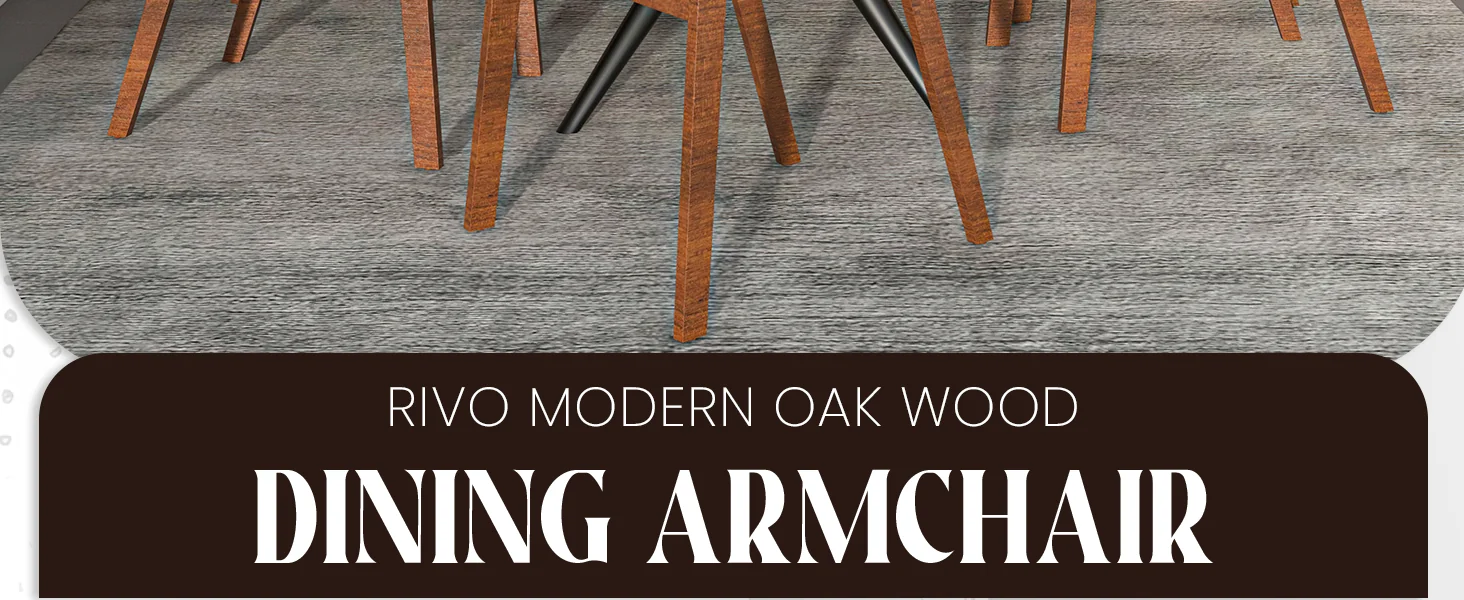 Rivo Collection Elegant Dining Chair in Dark Walnut Color Wood