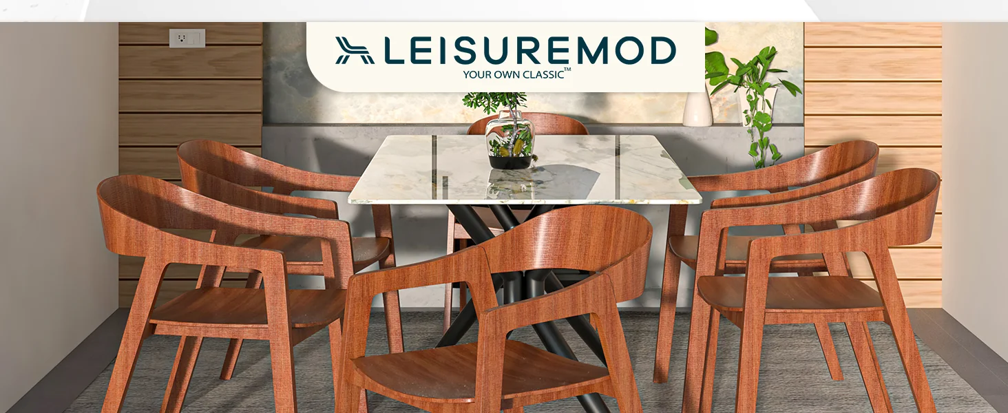 Rivo Collection Elegant Dining Chair in Dark Natural Wood