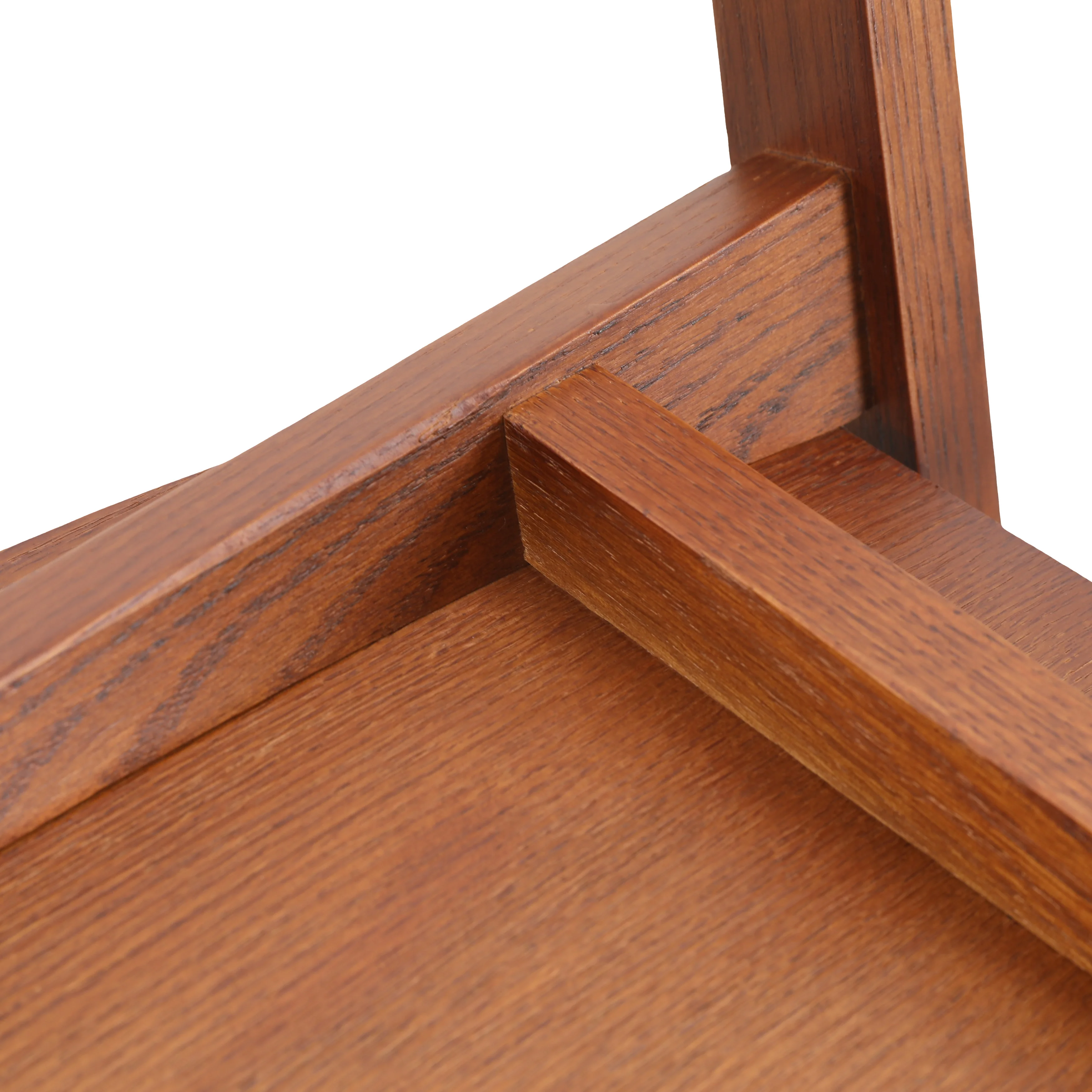 Rivo Collection Elegant Dining Chair in Dark Natural Wood - Set of 2