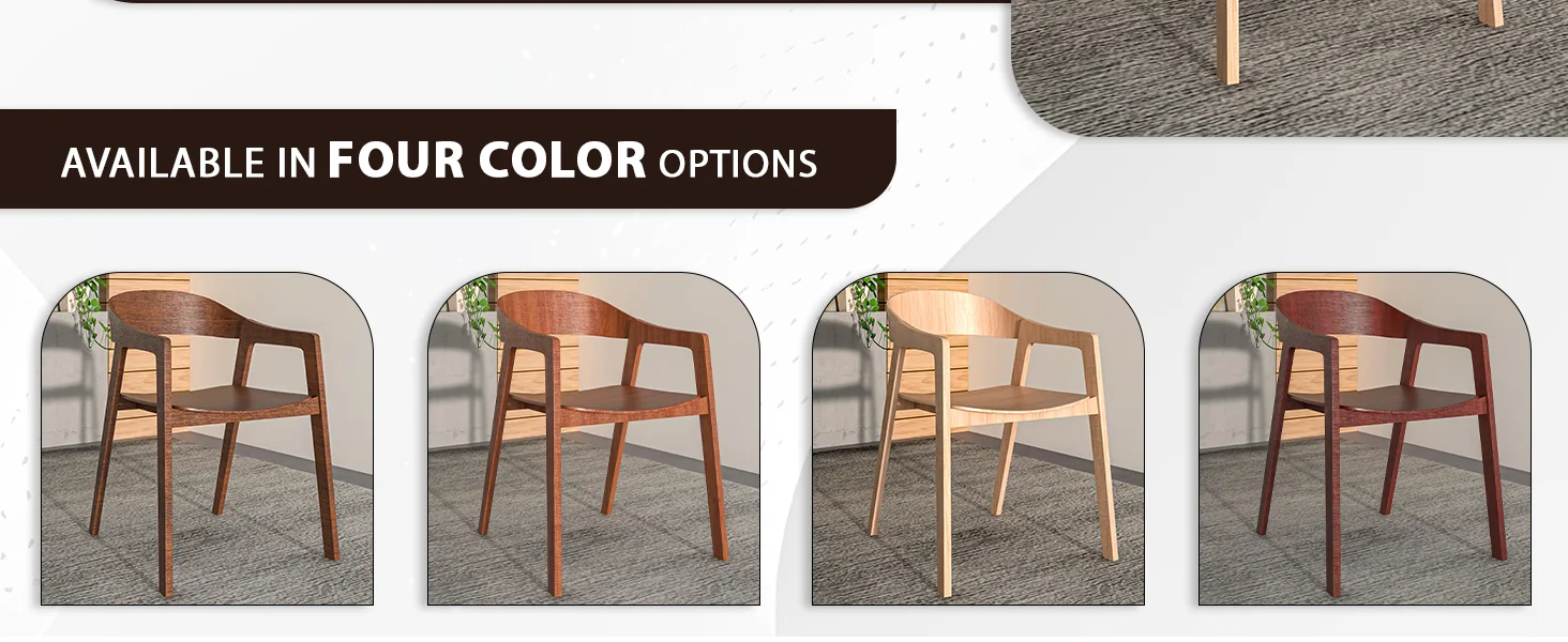 Rivo Collection Elegant Dining Chair in Natural Wood