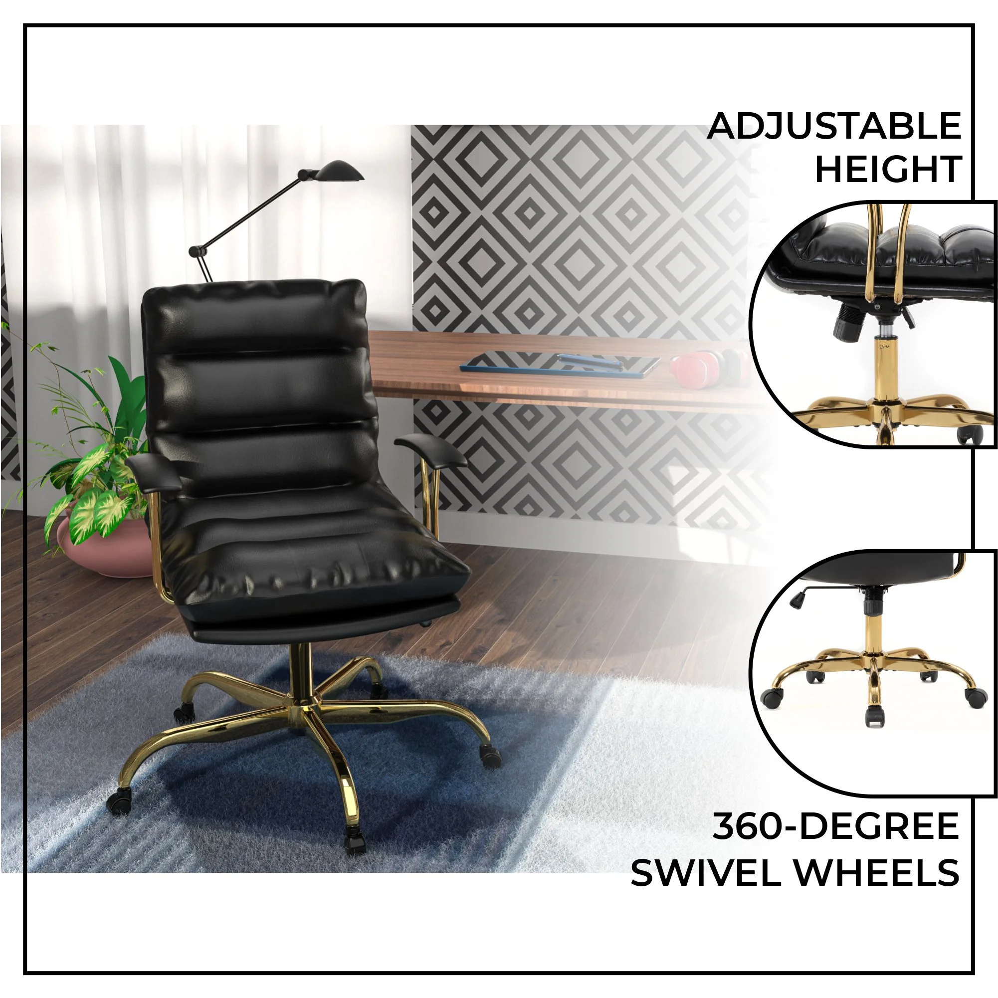 Regina Modern Executive Leather Office Chair