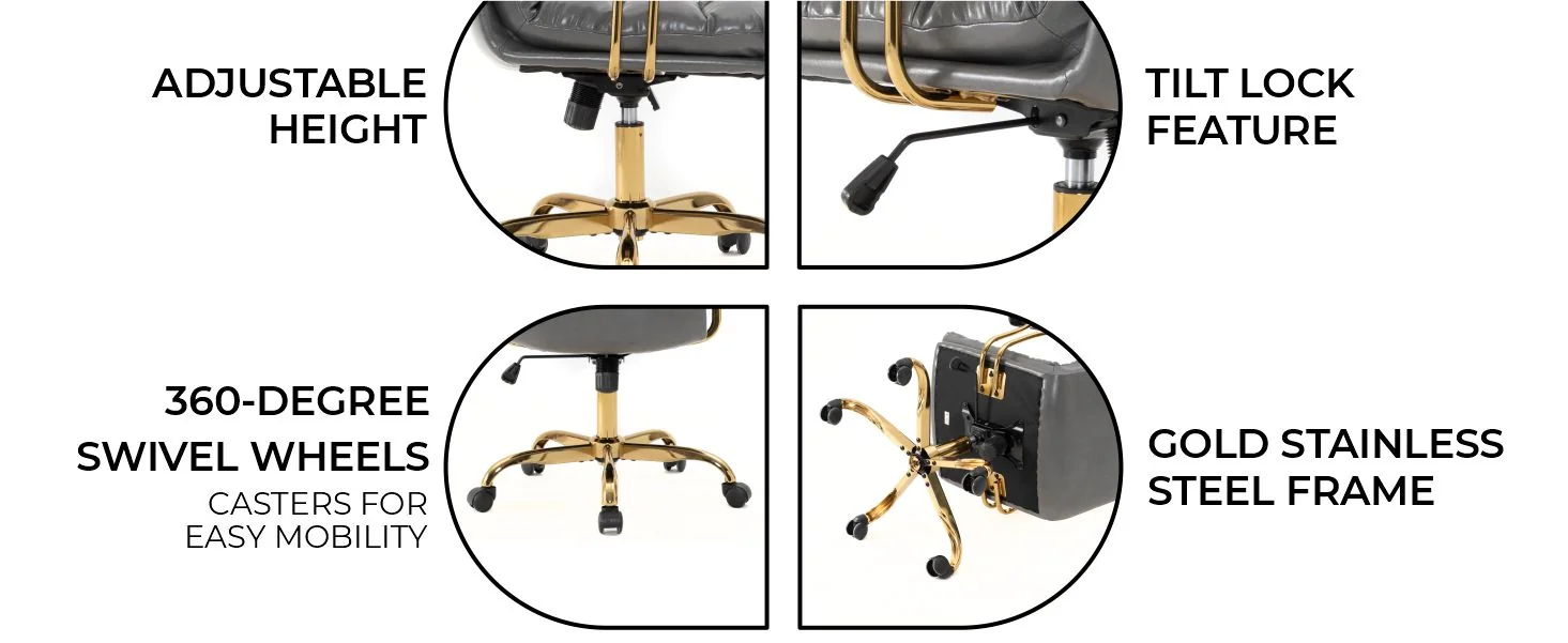 Regina Modern Executive Leather Office Chair