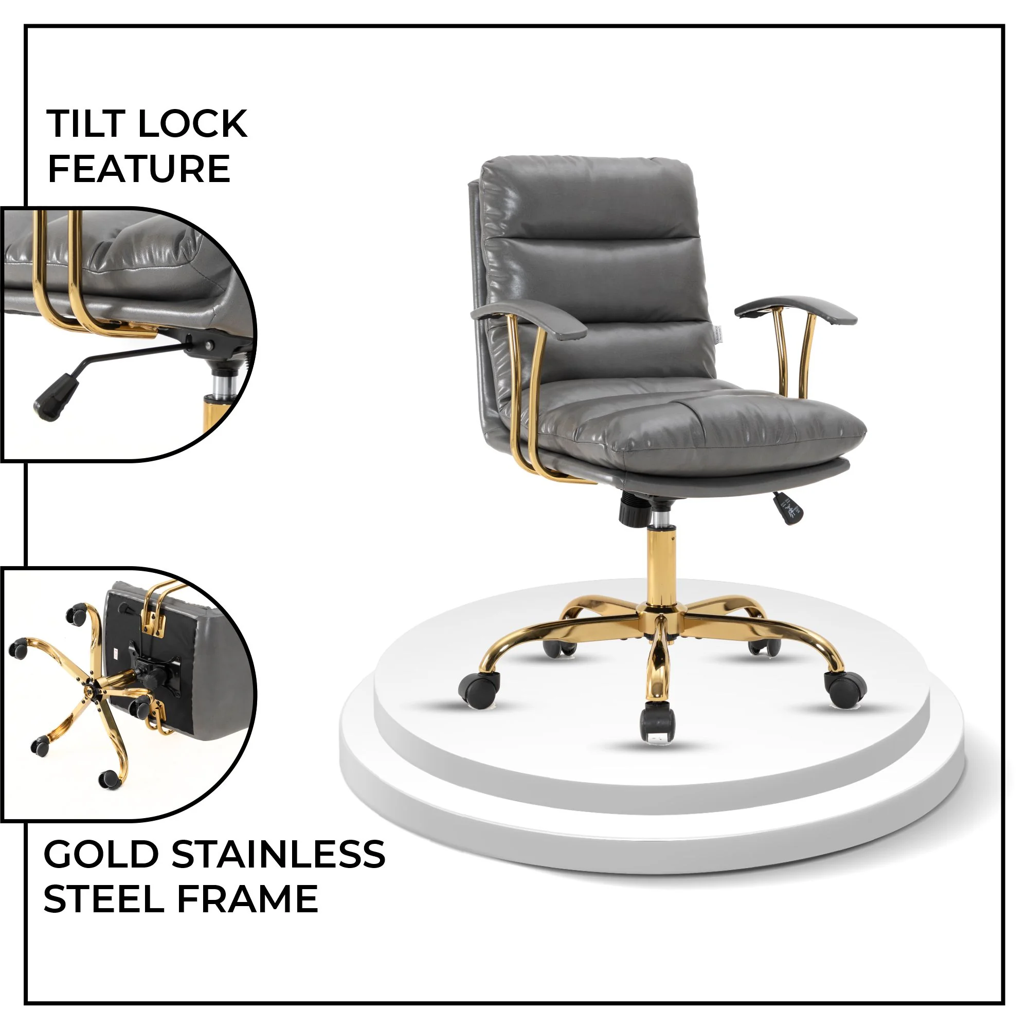 Regina Modern Executive Leather Office Chair