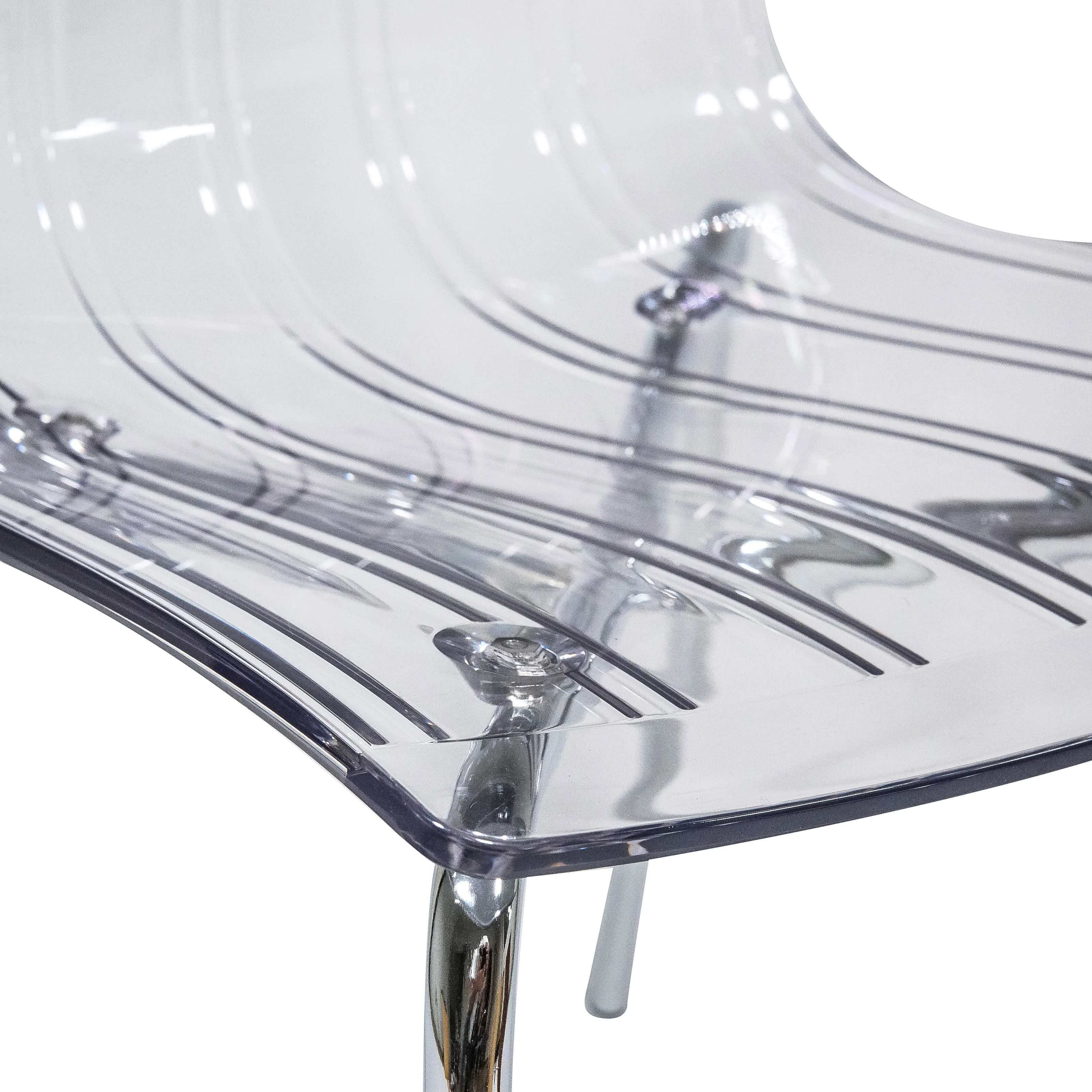 Ralph Plastic Dining Chair with Chrome Legs