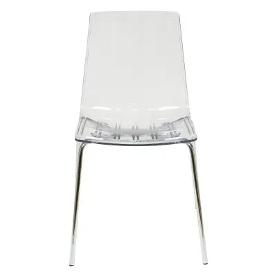 Ralph Plastic Dining Chair with Chrome Legs