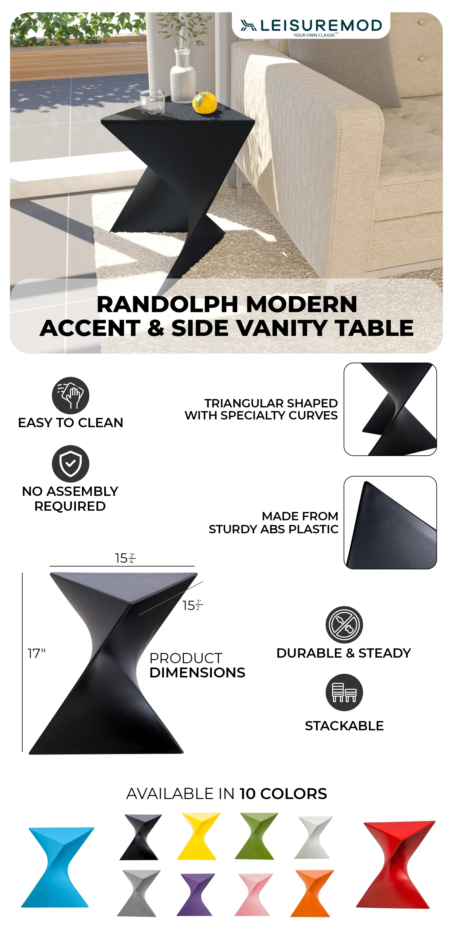 Randolph Modern Side Table Set of 4