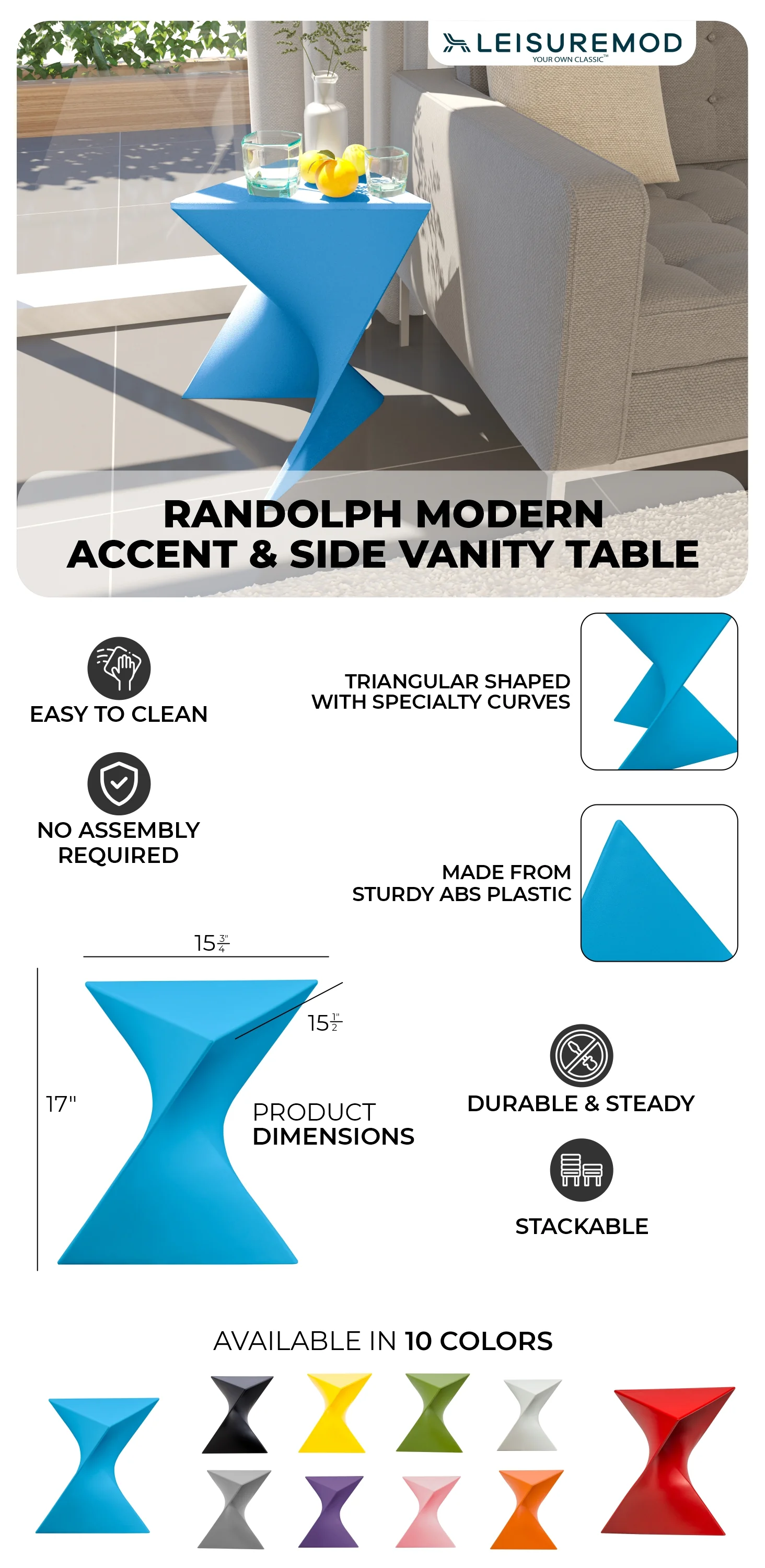 Randolph Modern Side Table Set of 2