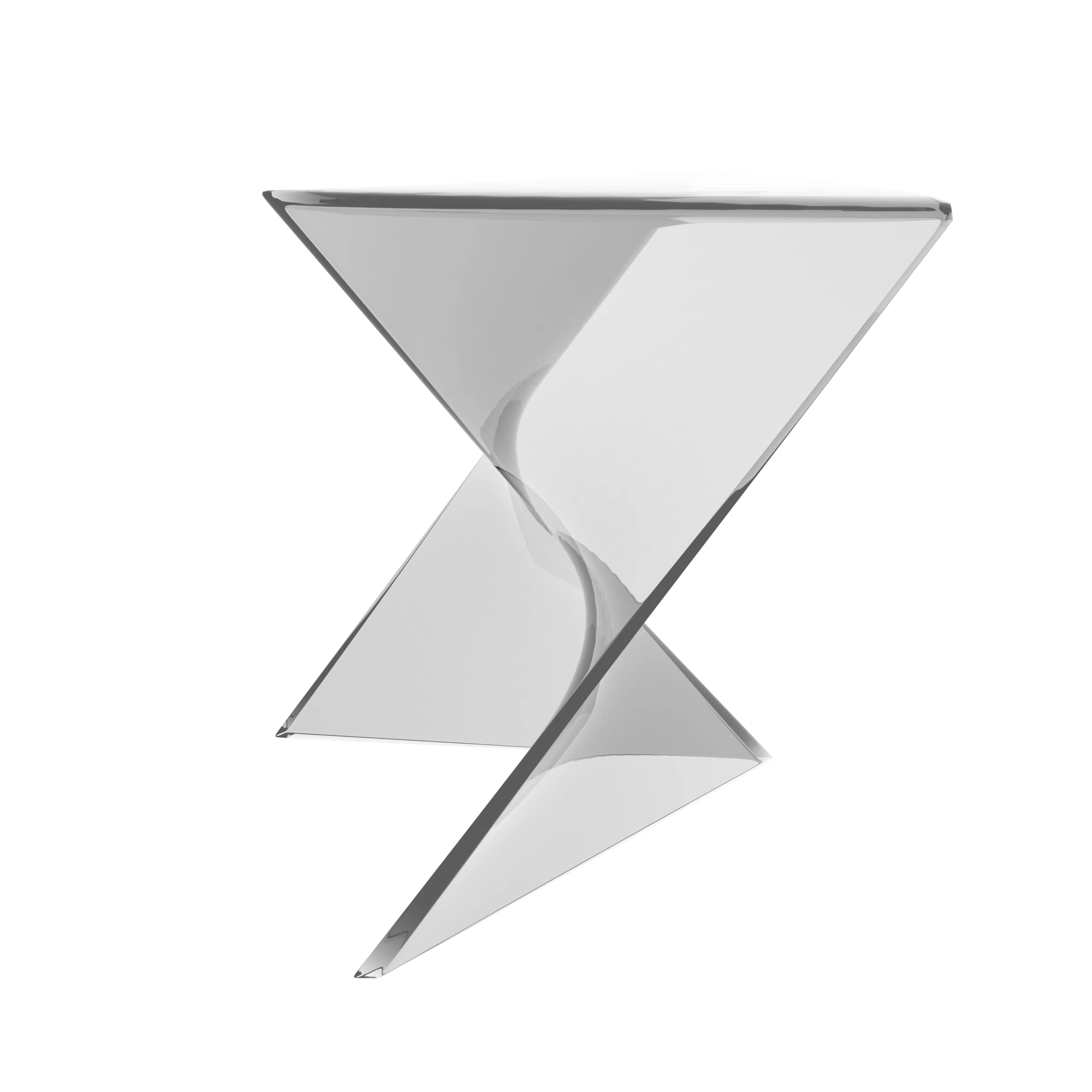 Randolph Modern Accent Side Table Indoor and Outdoor Use Clear Set of 2