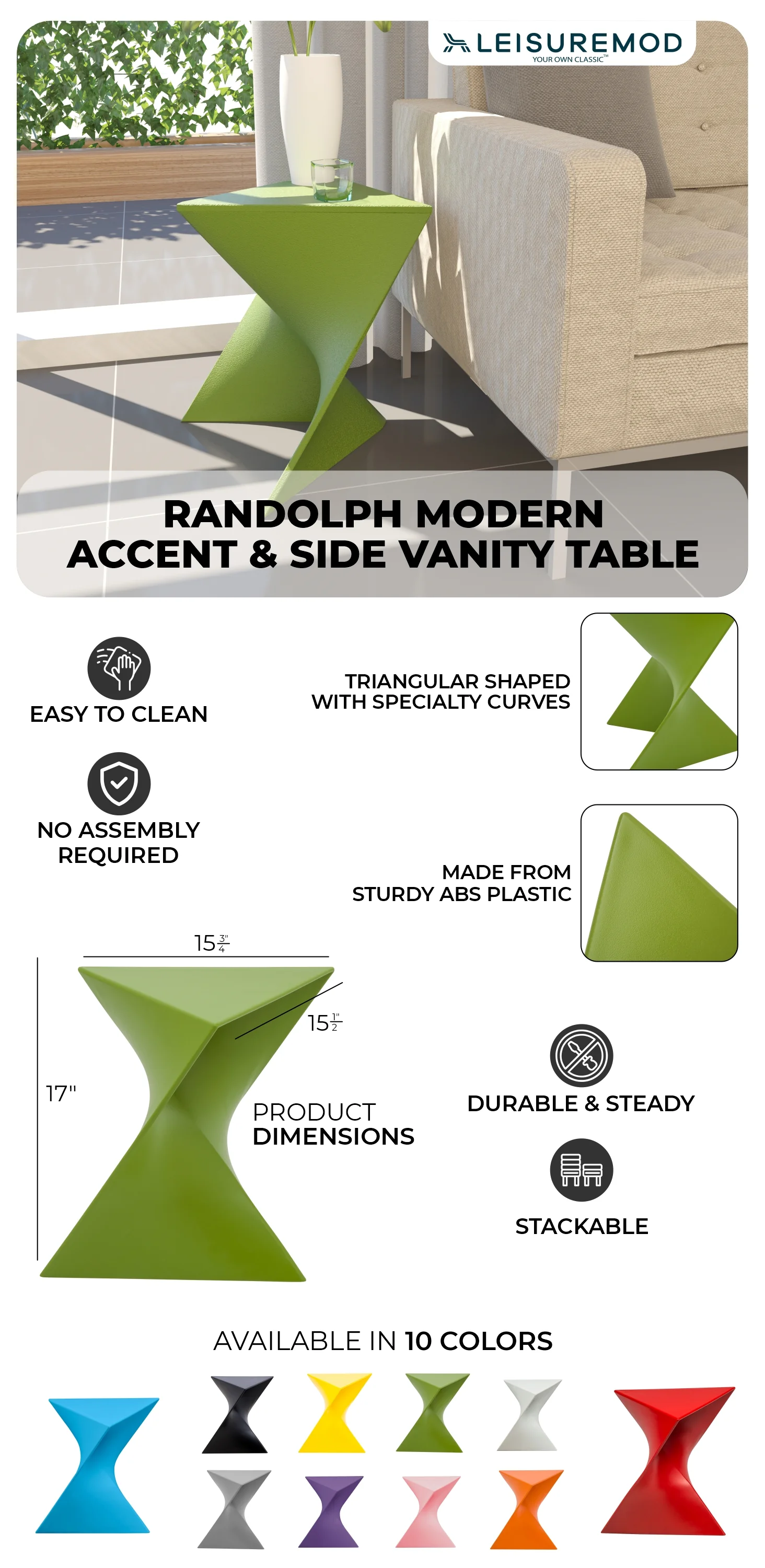 Randolph Modern Side Table Set of 2