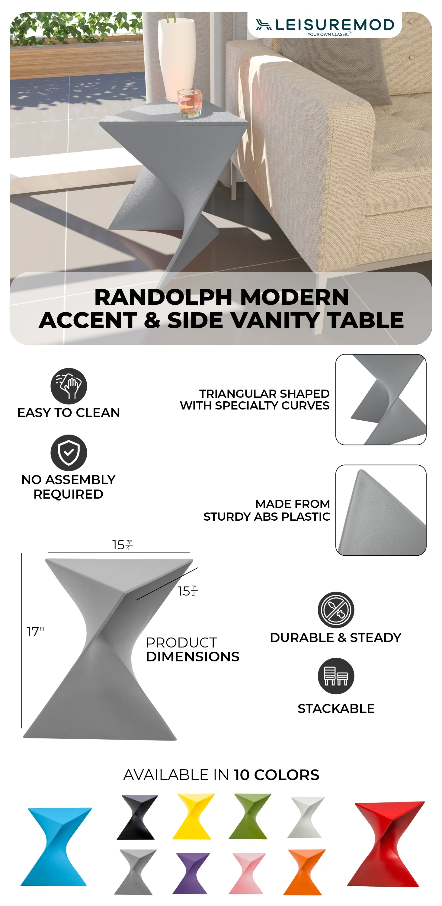 Randolph Modern Side Table Set of 2