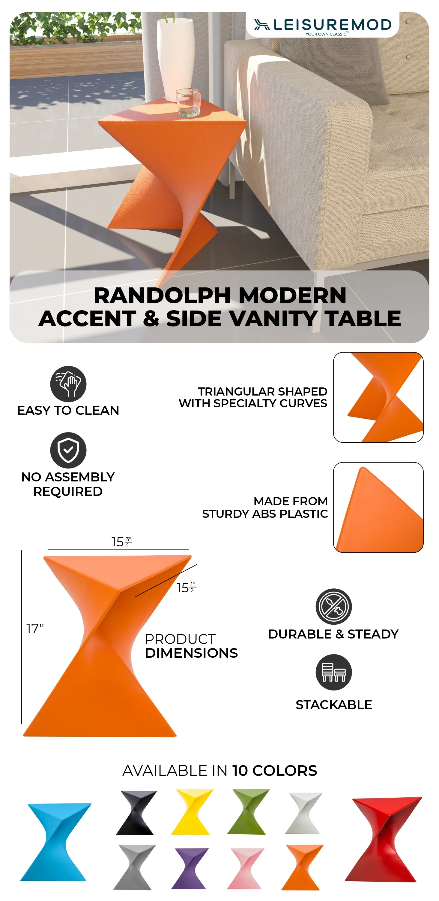 Randolph Modern Side Table Set of 4