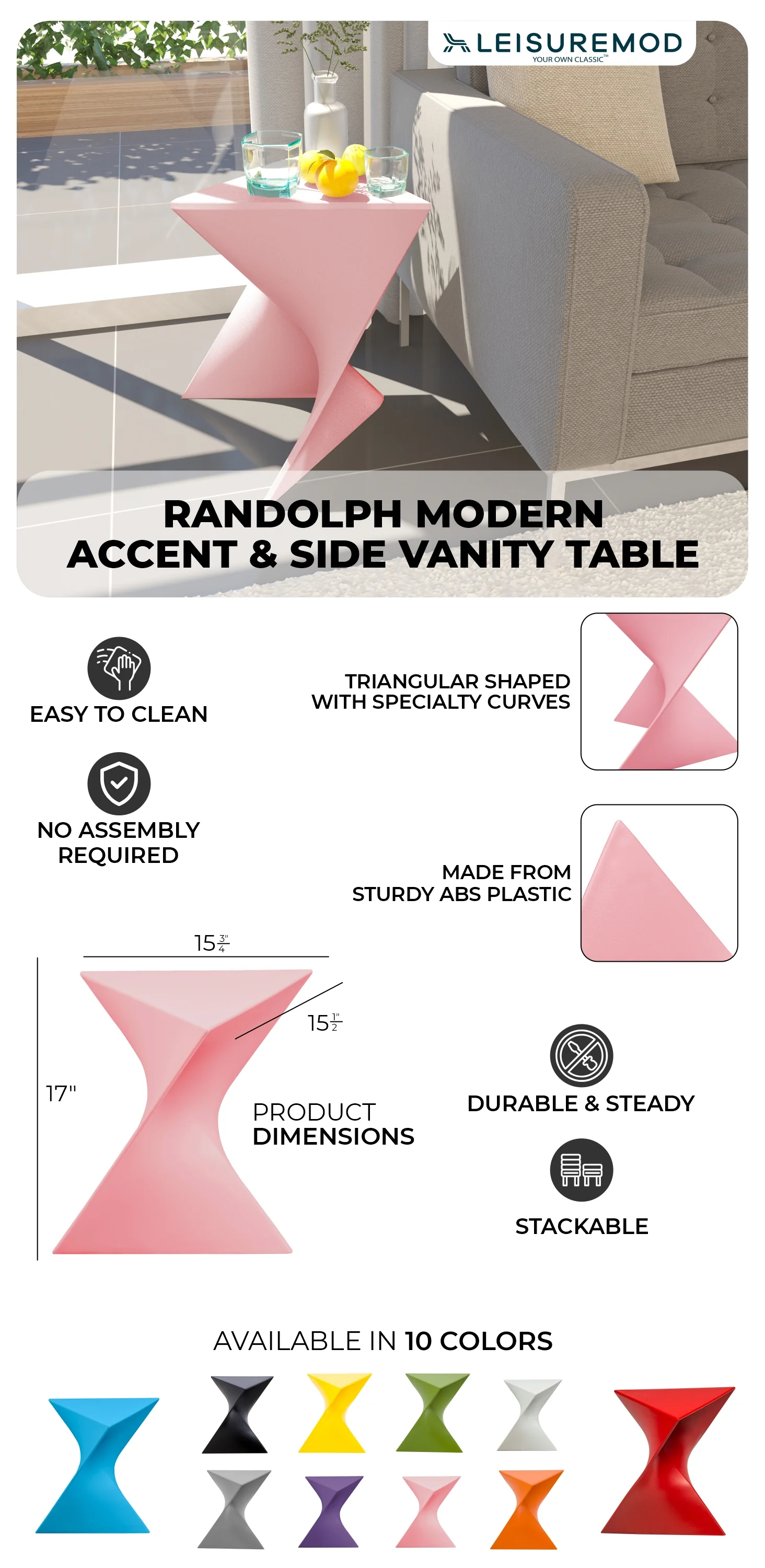 Randolph Modern Side Table Set of 2