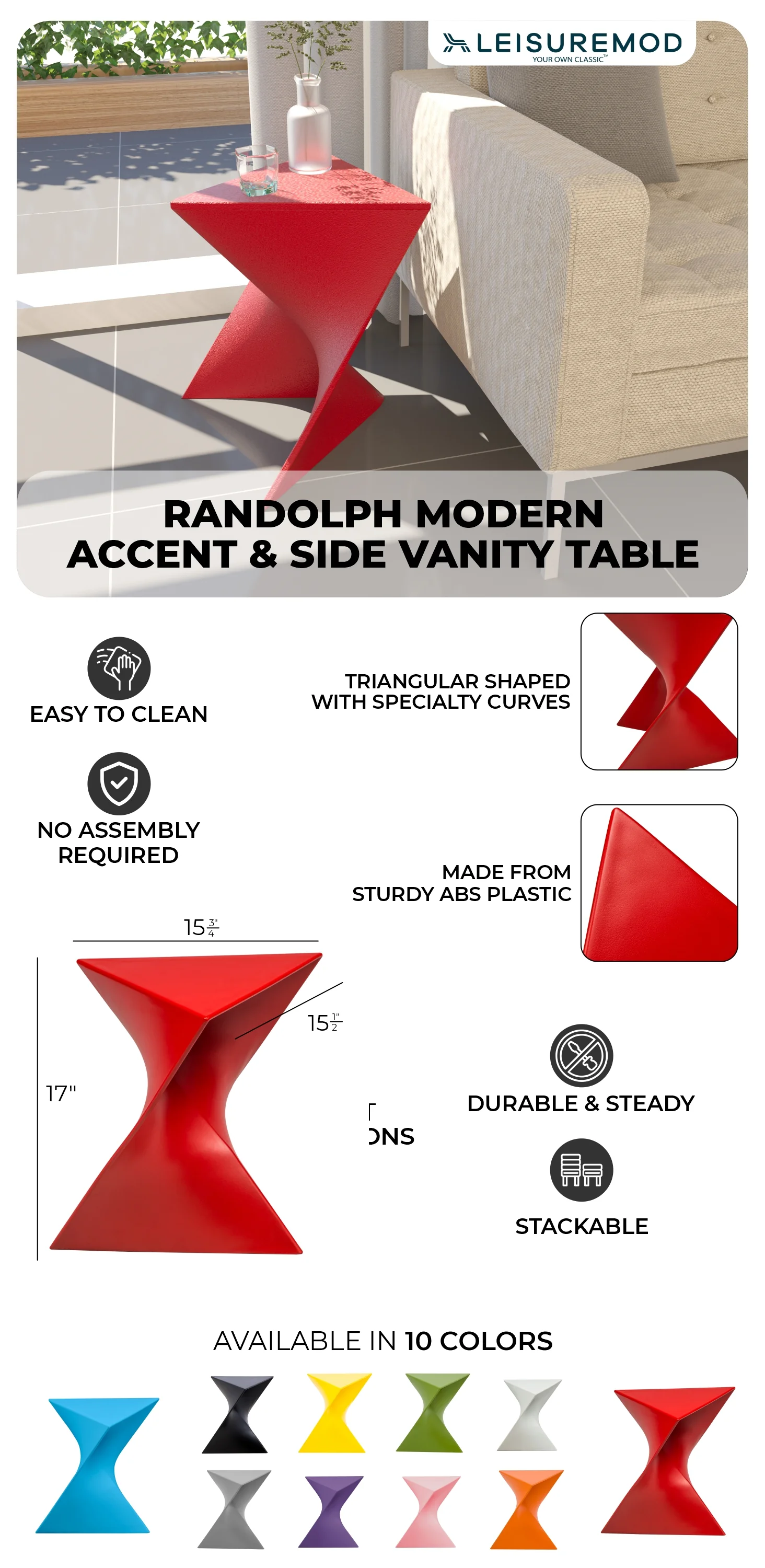 Randolph Modern Side Table Set of 2