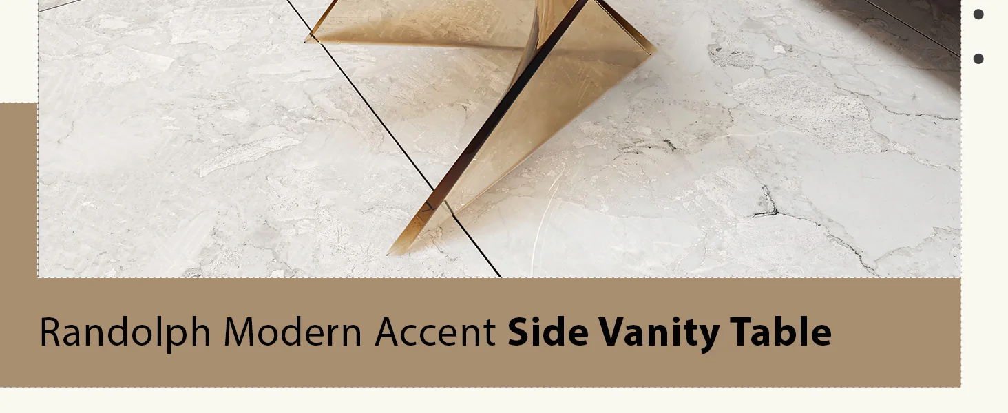 Randolph Modern Accent Side Table Indoor and Outdoor Use Transparant Amber Set of 2