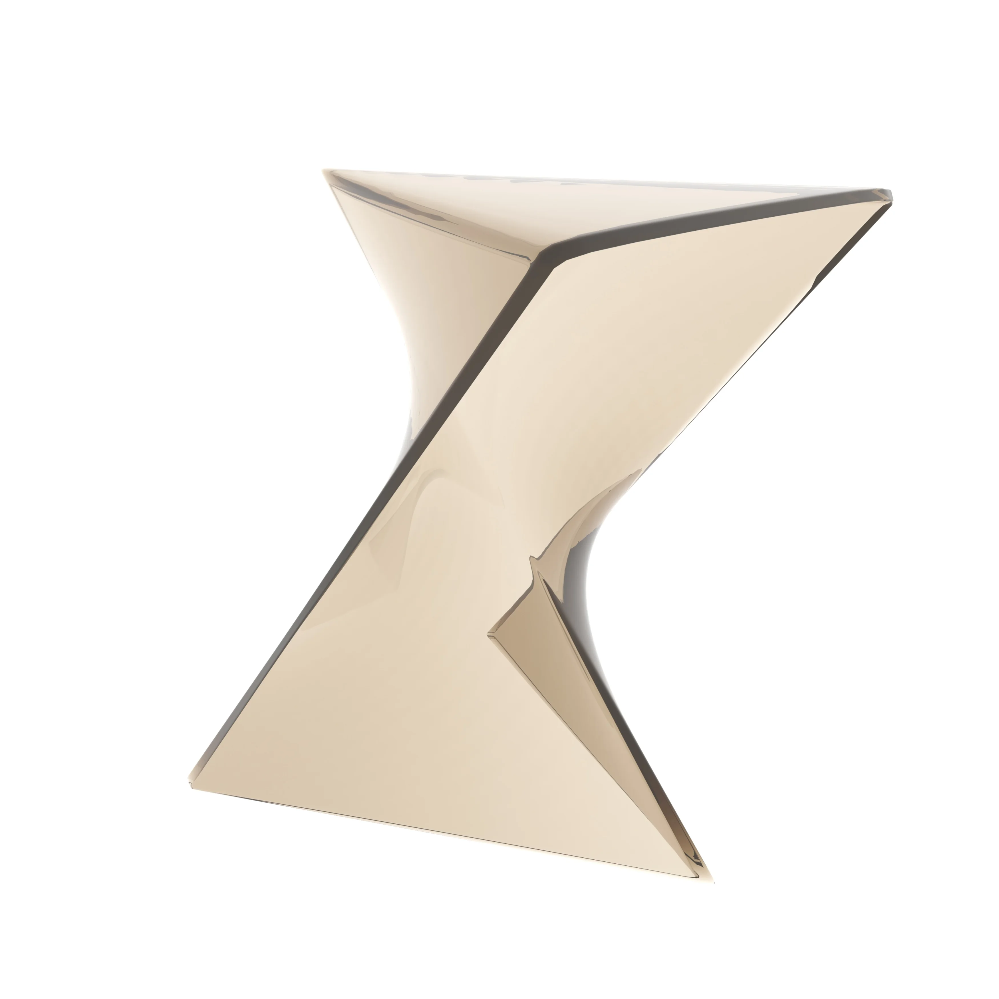 Randolph Modern Accent Side Table Indoor and Outdoor Use Transparant Amber Set of 4